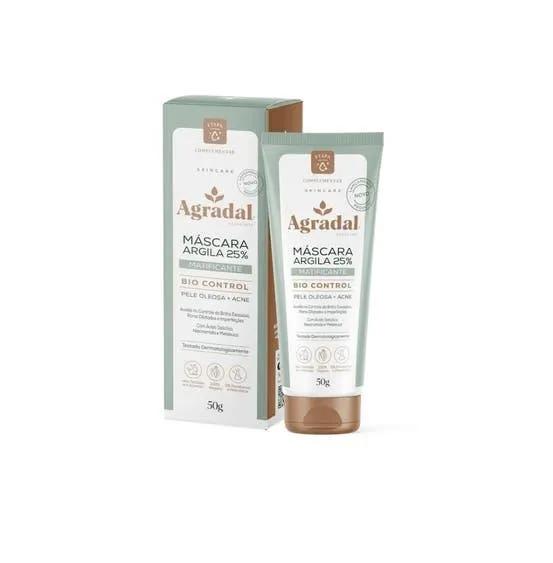 Mascara Facial Agradal Argila 25% Matificante Bio Control 50gr