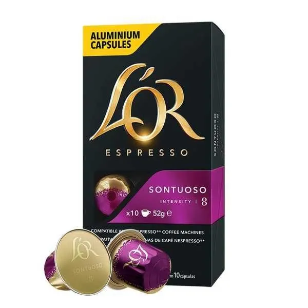 Cápsula de Café L'Or Espresso Sontuoso 5,2g Cada CX 10 UN