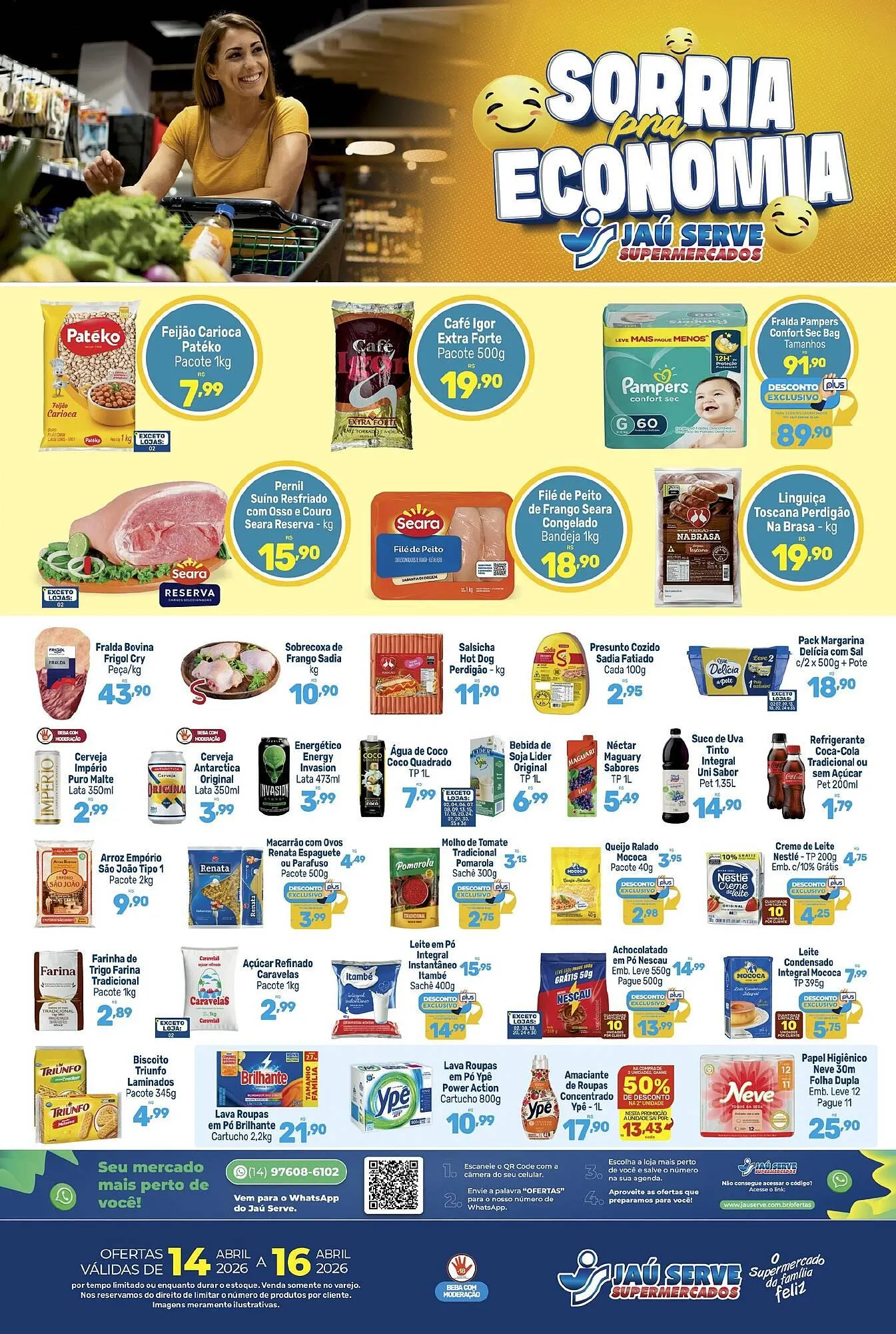 Encarte de Catálogo Supermercados Jau Serve 15 de abril até 16 de abril 2026 - Pagina 1