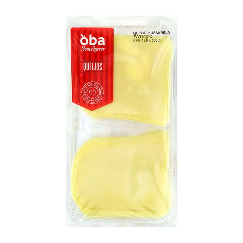 Queijo Muçarela Oba Bem Querer Fatiado 500g