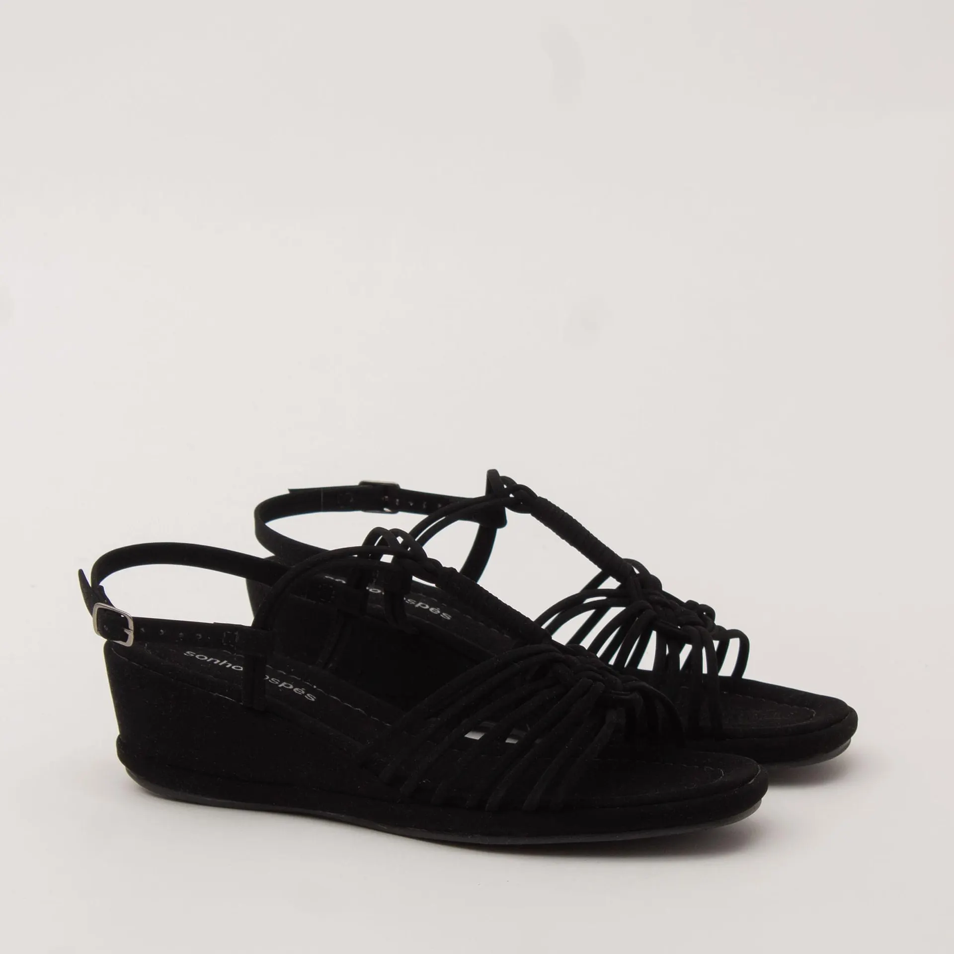 Anabela Macramê Nobuck - PRETA