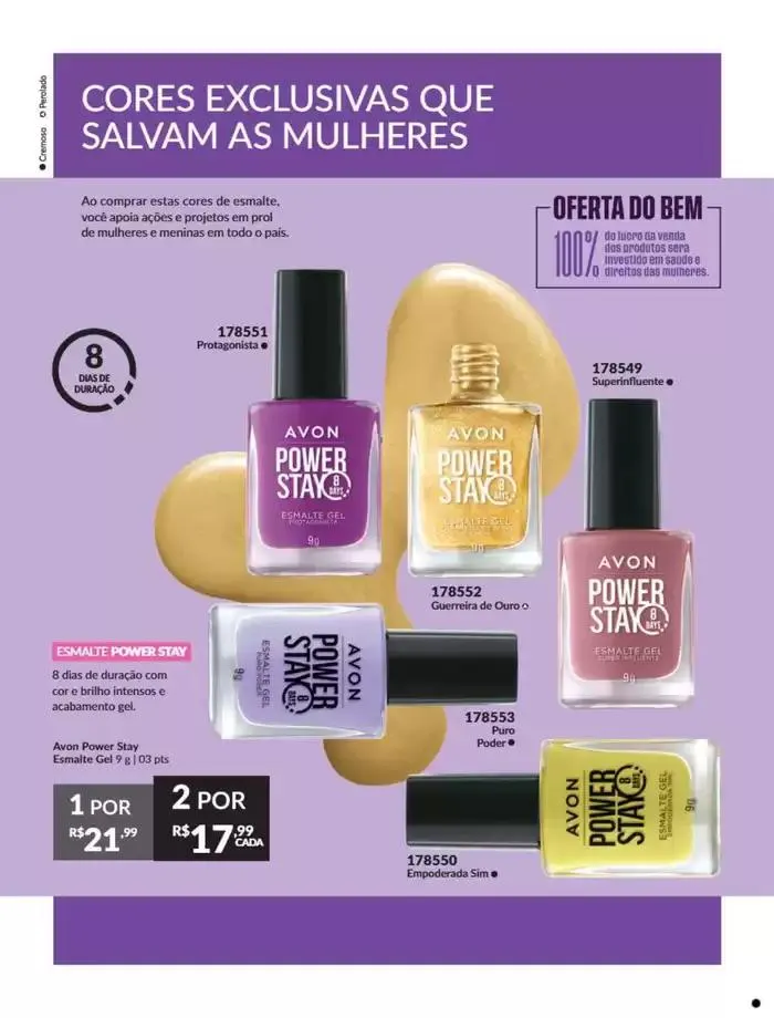 Encarte de Avon Revista Cosméticos Ciclo 7/2025 25 de março até 25 de abril 2025 - Pagina 86
