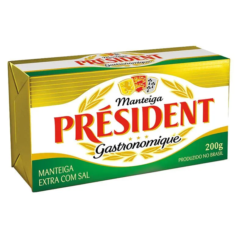 Manteiga President com Sal Tablete 200g