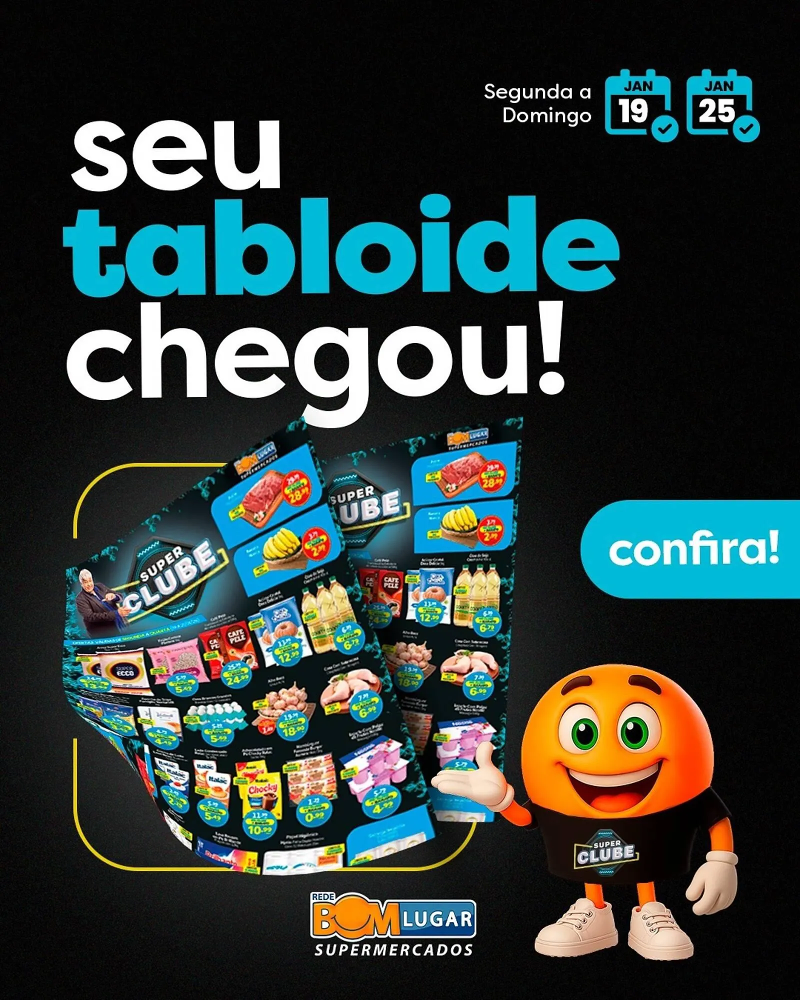 Encarte de Folheto Rede Bom Lugar 19 de janeiro até 25 de janeiro 2026 - Pagina 1