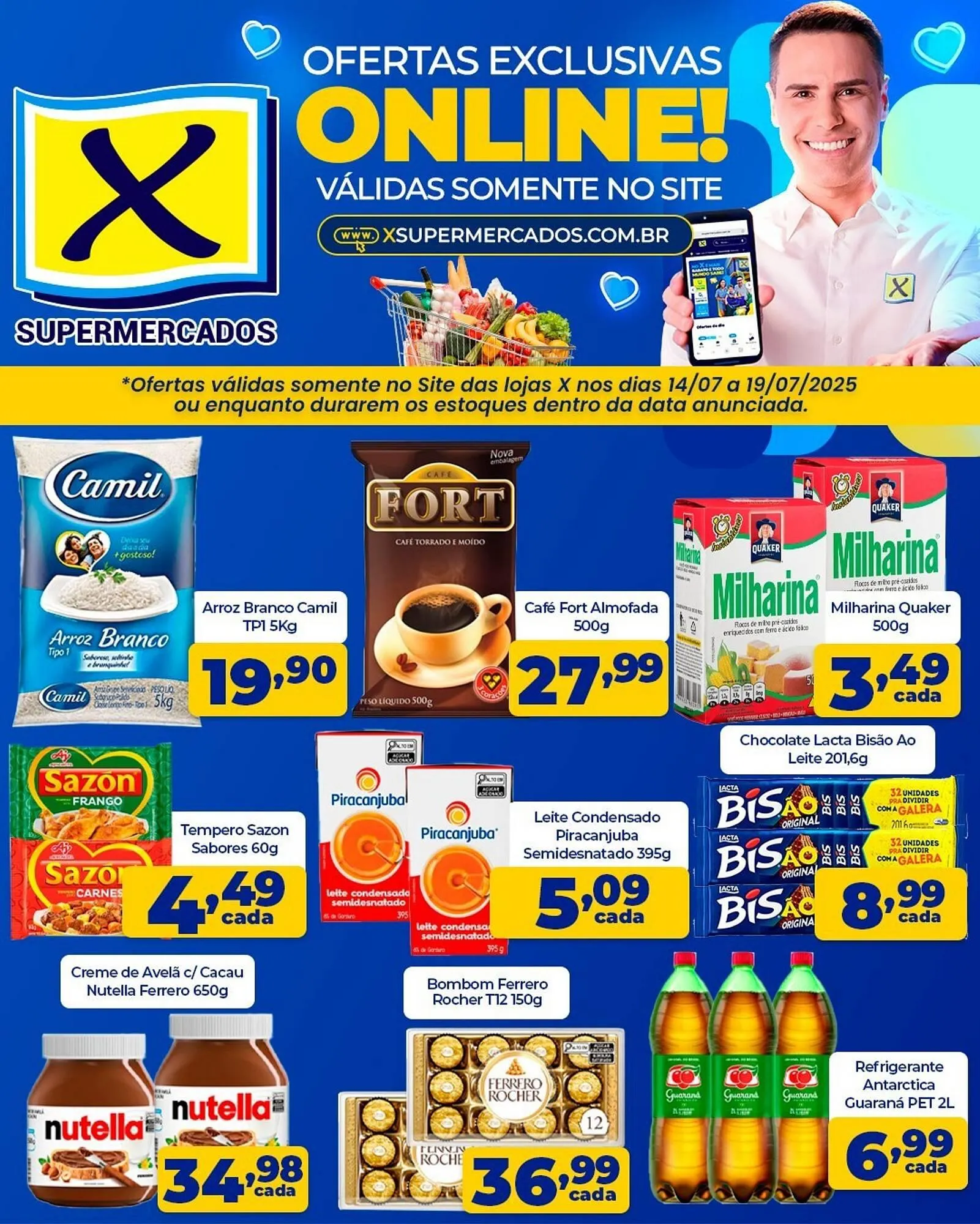 Encarte de Catálogo X Supermercados 14 de julho até 19 de julho 2025 - Pagina 2