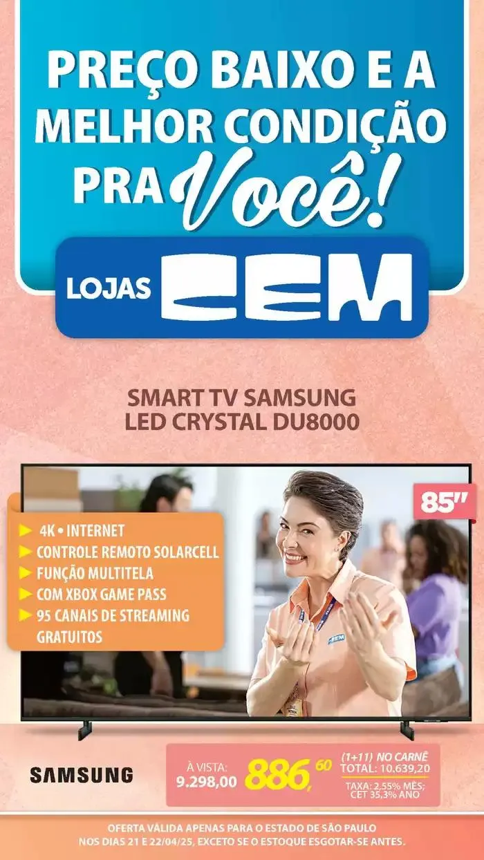 Encarte de Encarte Lojas Cem 18 de abril até 30 de abril 2025 - Pagina 20