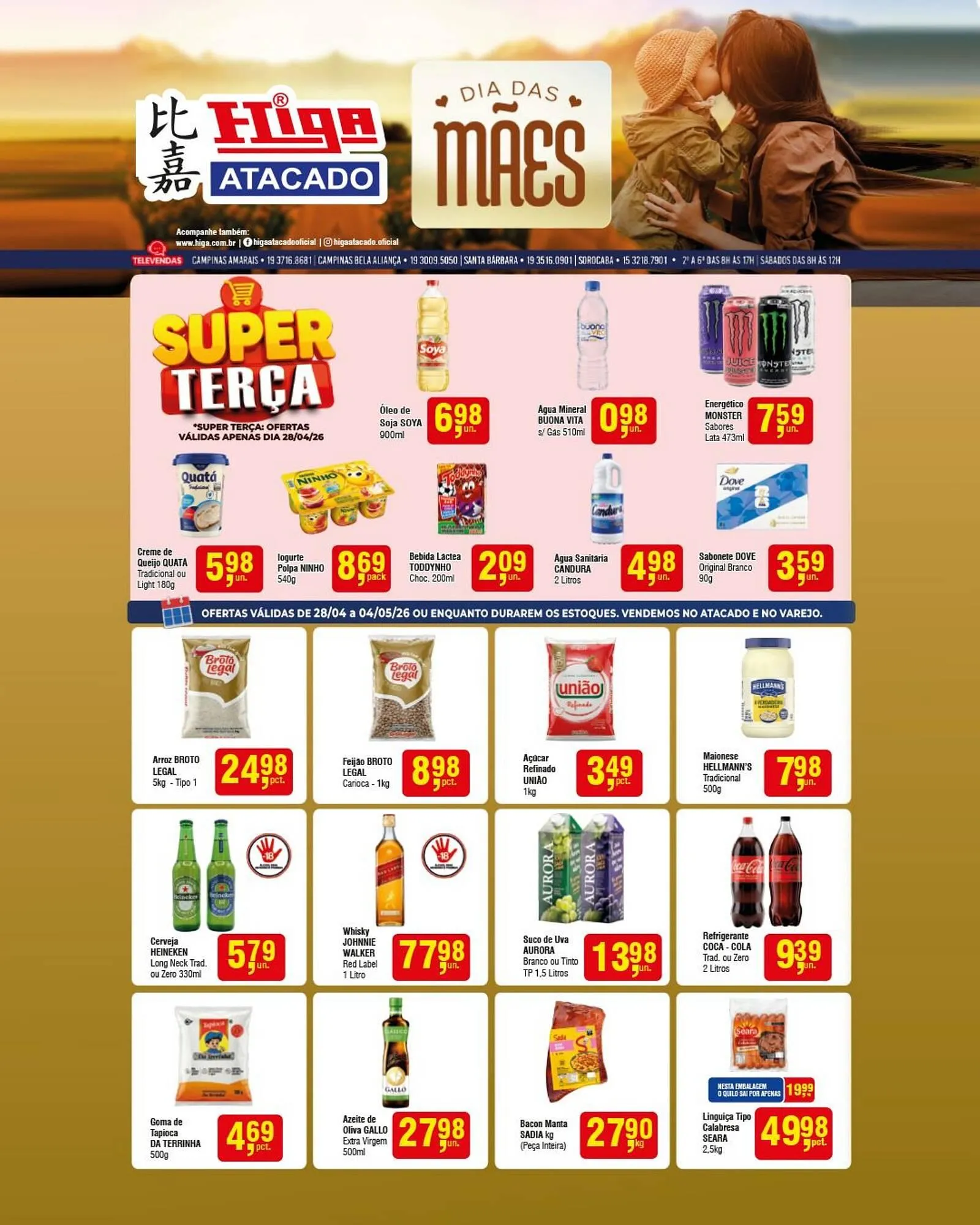 Encarte de Folheto Higa Atacado 28 de abril até 4 de maio 2026 - Pagina 1