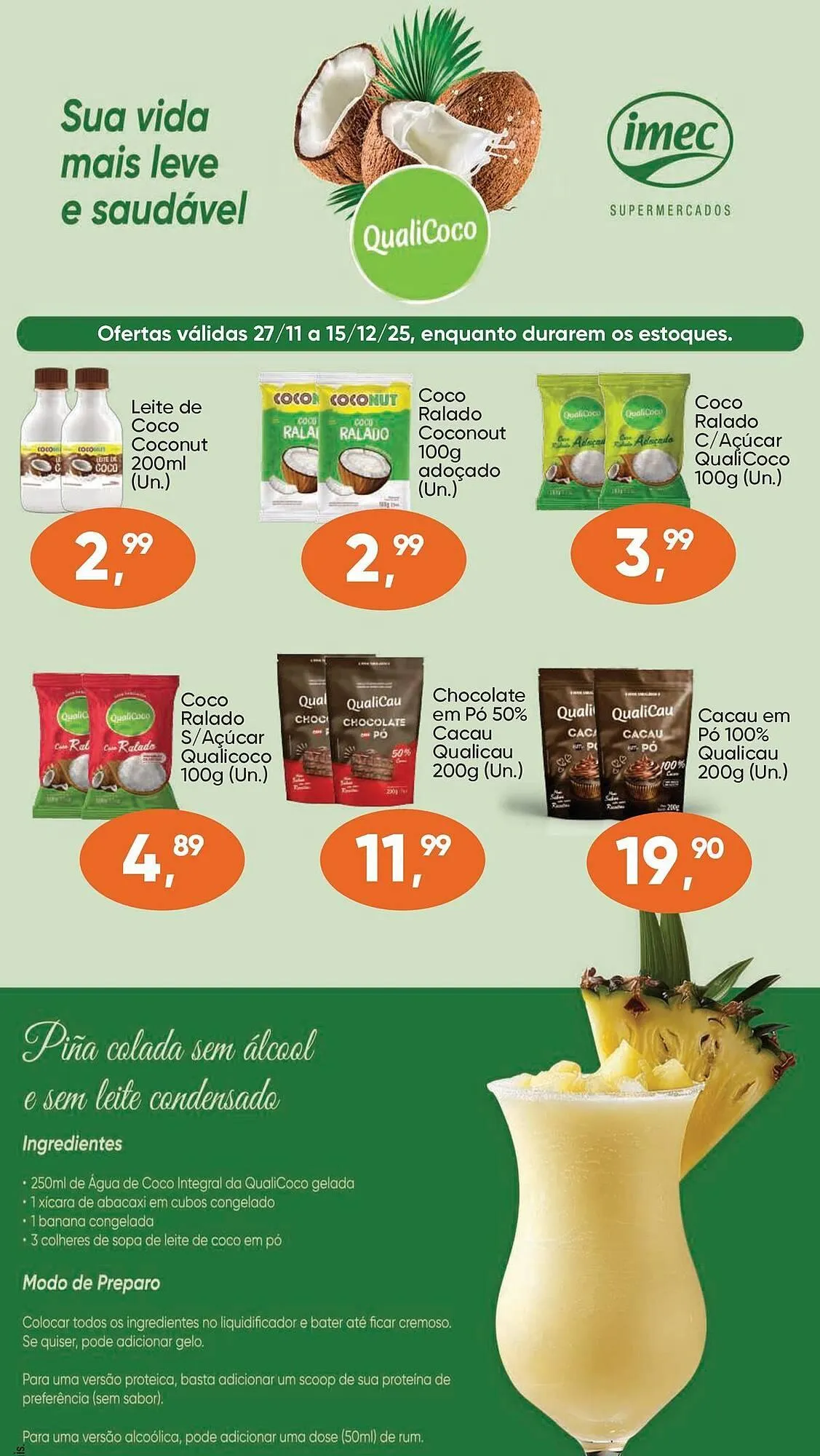 Encarte de Catálogo Imec Supermercados 27 de novembro até 15 de dezembro 2025 - Pagina 1