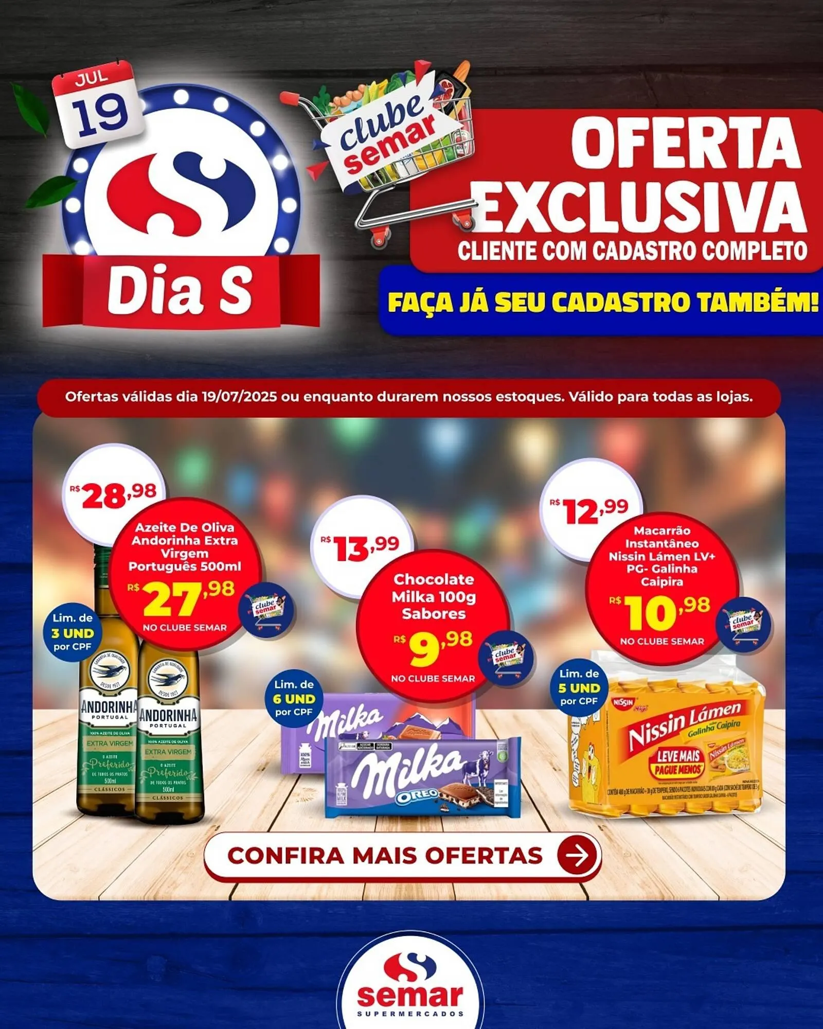 Encarte de Catálogo Semar Supermercado 18 de julho até 19 de julho 2025 - Pagina 1