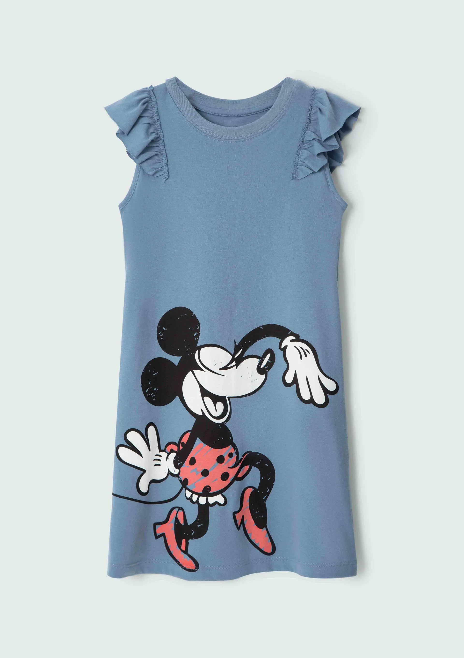 Camisola Infantil + Scrunchie Minnie Disney 100 Anos - Azul