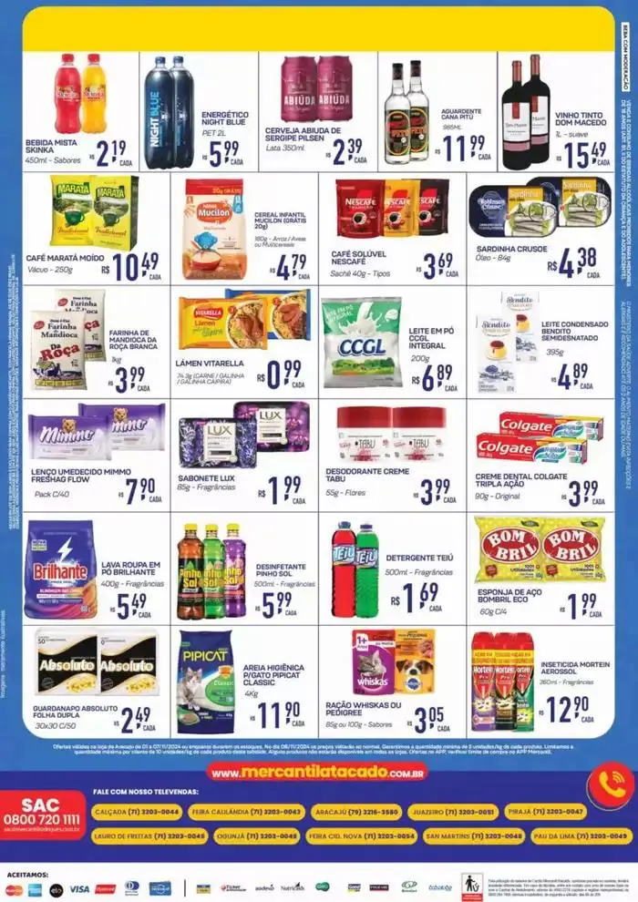 Encarte de Ofertas Mercantil Atacado 4 de novembro até 7 de novembro 2024 - Pagina 2