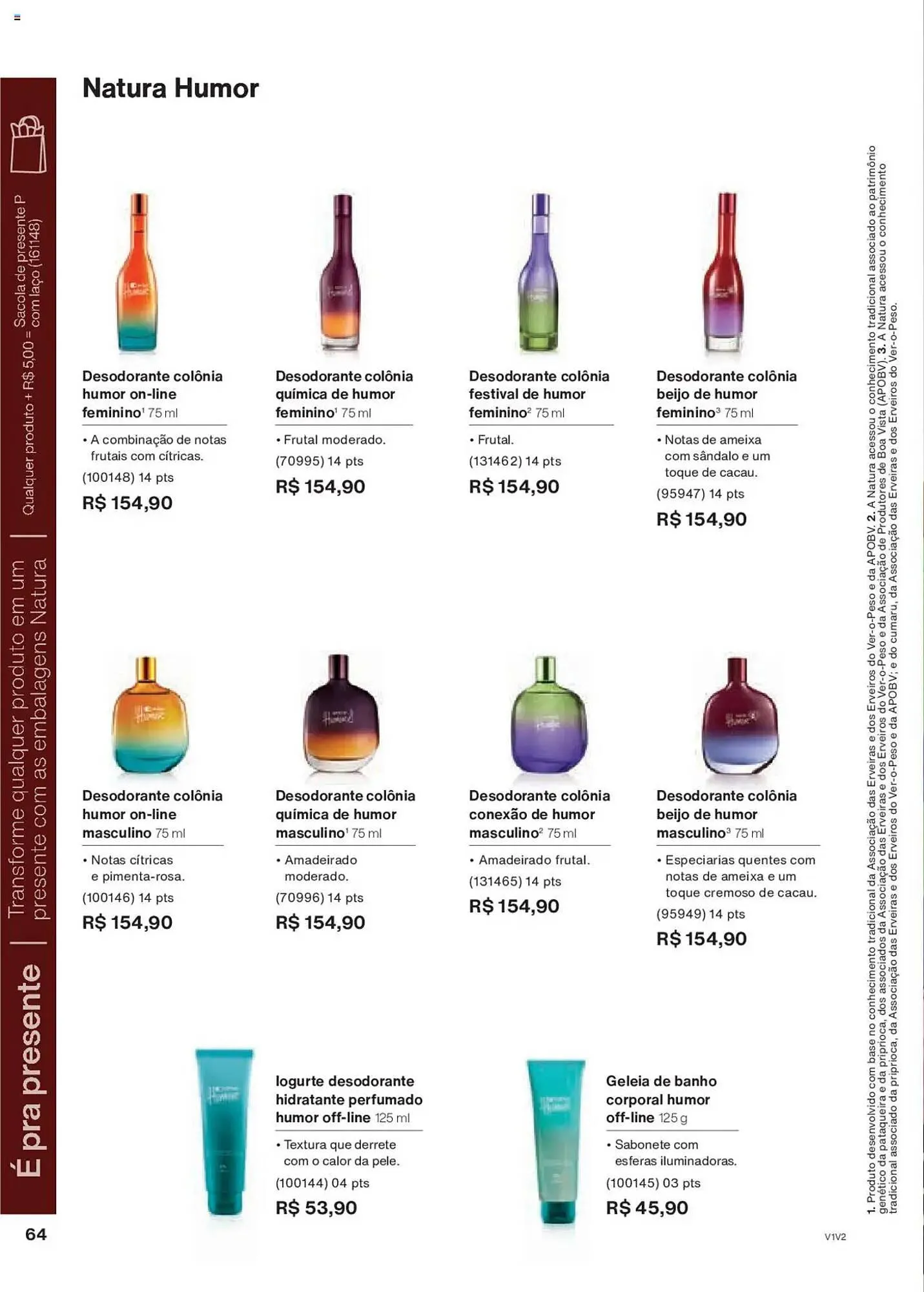 Encarte de Catálogo Natura 14 de outubro até 4 de novembro 2025 - Pagina 64
