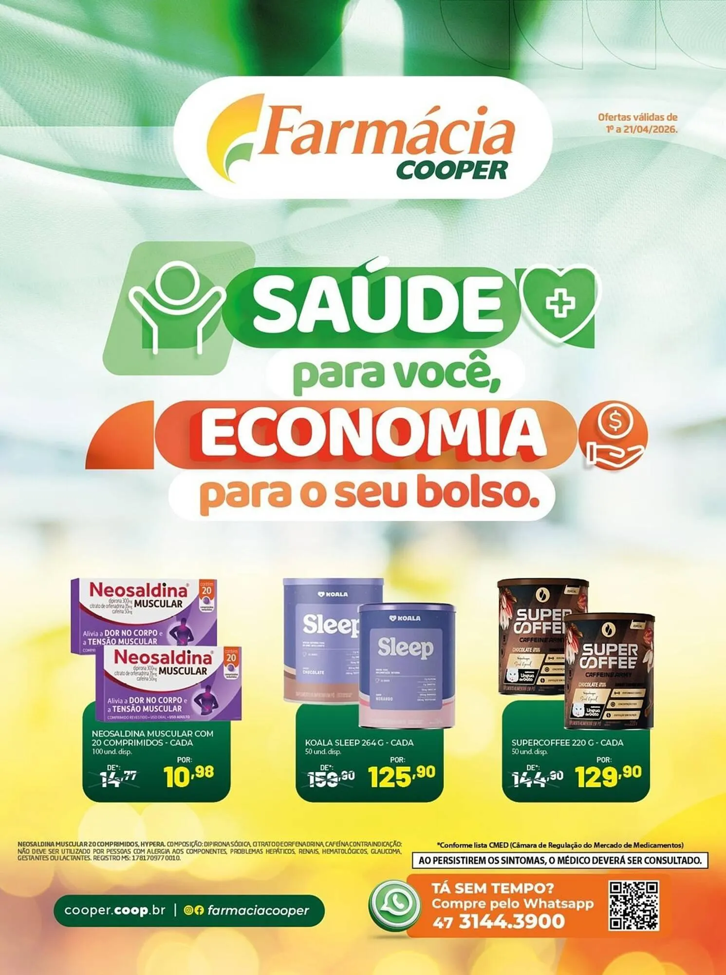 Encarte de Tabloide Cooper 1 de abril até 21 de abril 2026 - Pagina 1