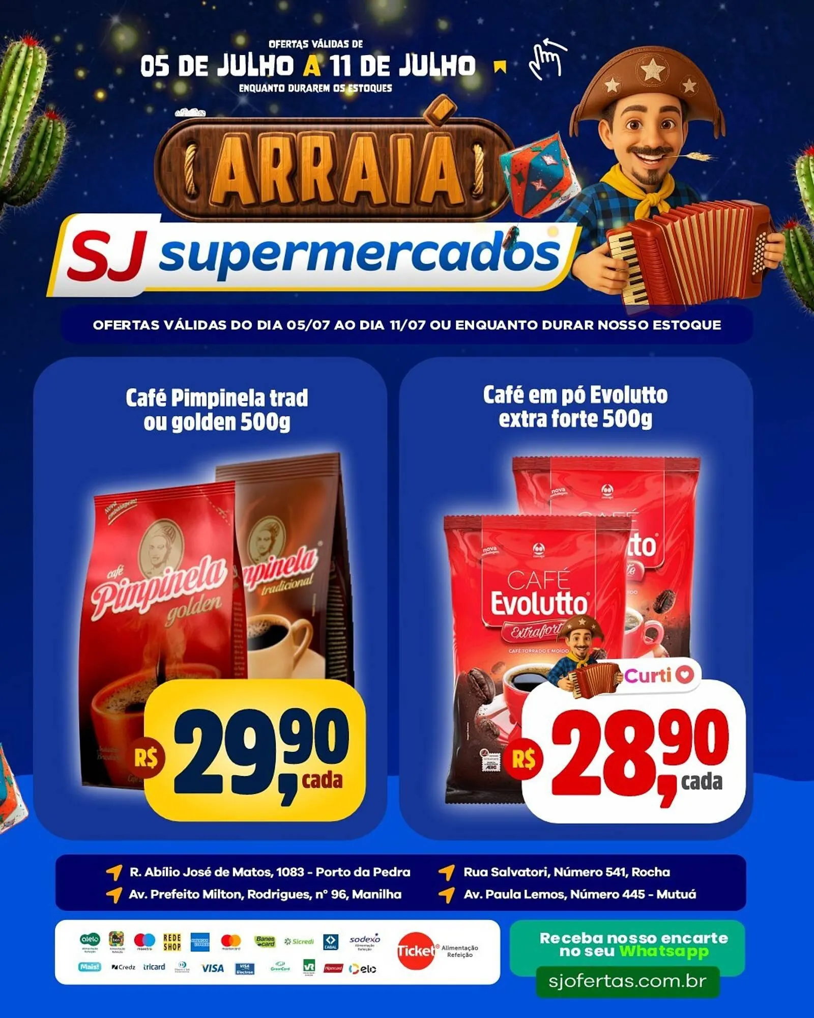Encarte de Catálogo Sj Supermercados 5 de julho até 11 de julho 2025 - Pagina 2
