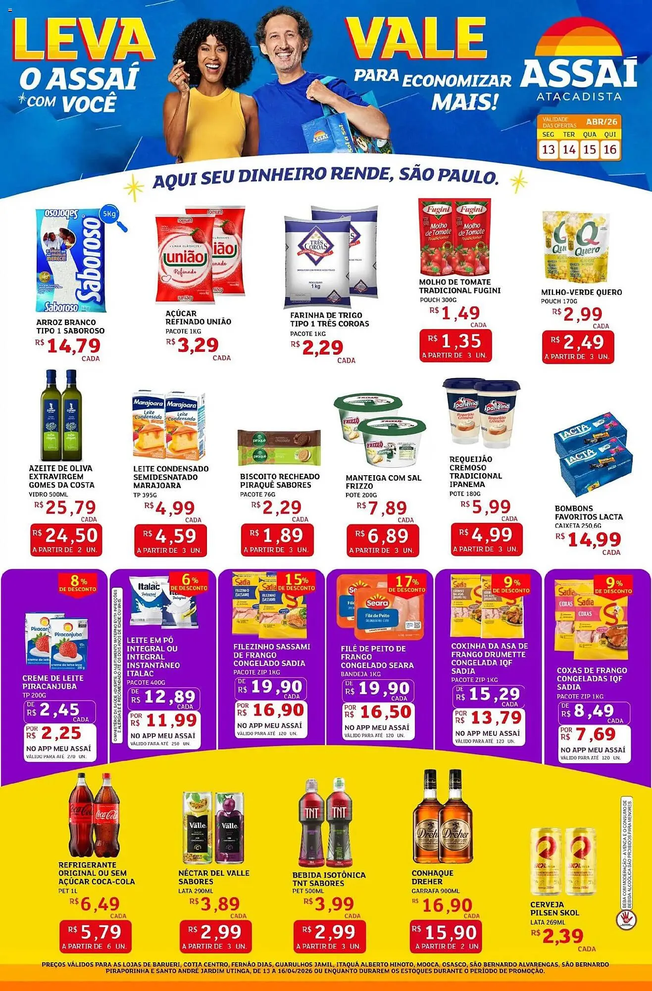 Encarte de Encarte Assaí Atacadista 13 de abril até 16 de abril 2026 - Pagina 1
