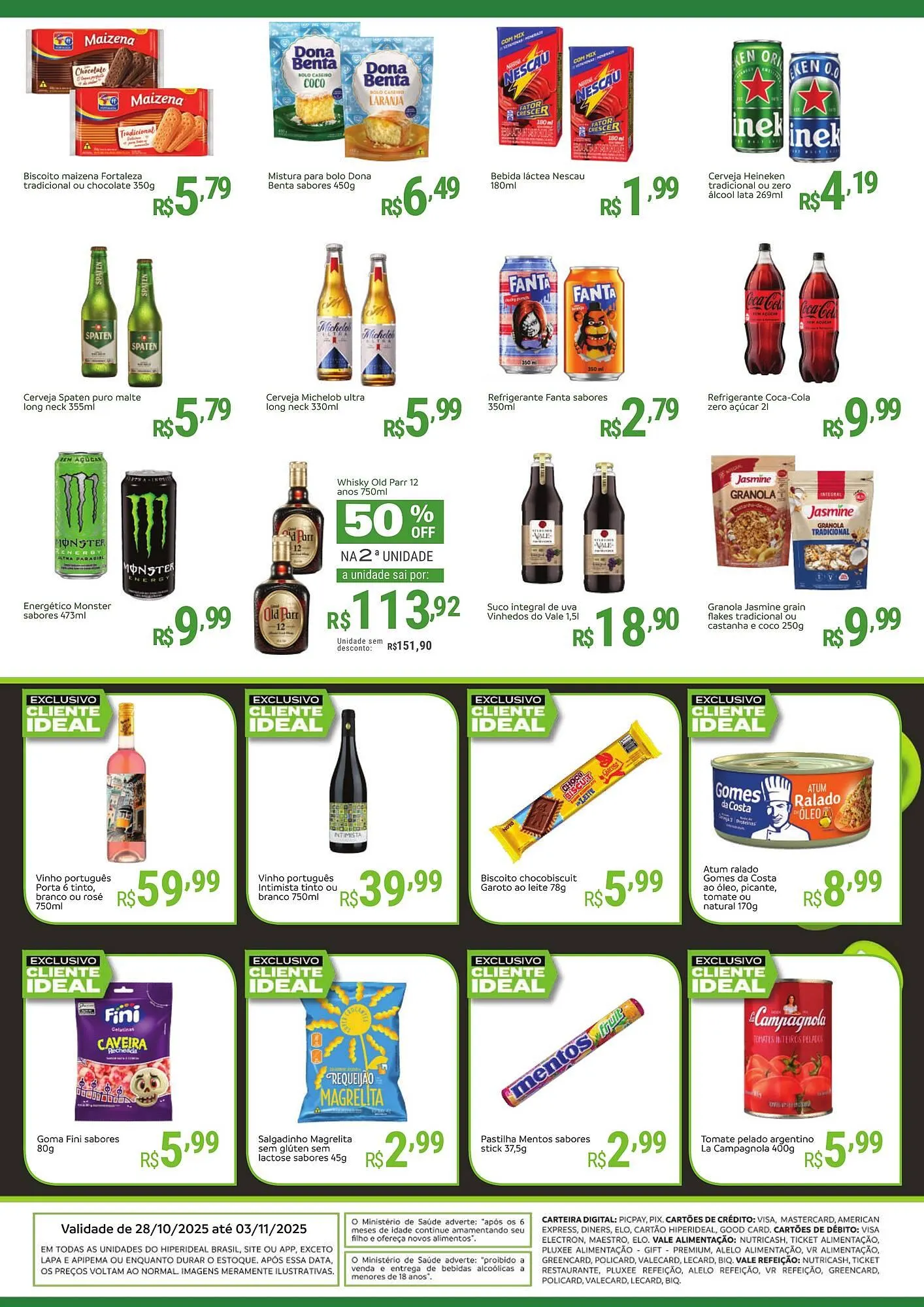 Encarte de Catálogo Hiperideal Supermercados 28 de outubro até 3 de novembro 2025 - Pagina 3