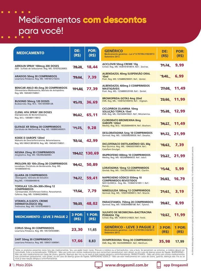 Encarte de Aniversário Drogasmil 3 de maio até 2 de junho 2024 - Pagina 2