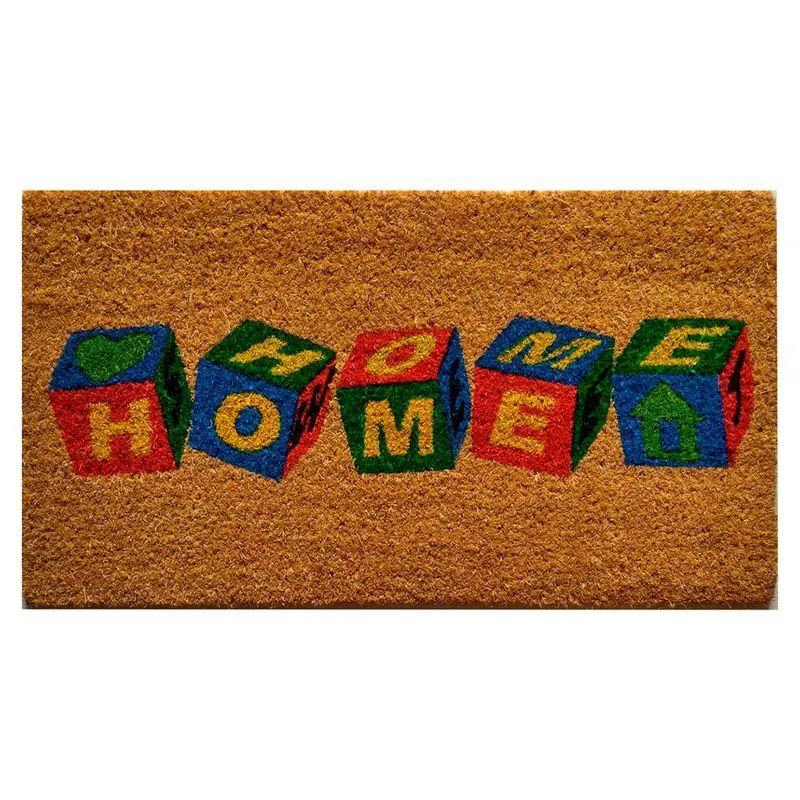 Capacho Retangular Cubo Home 33x60cm Colorido - Vizapi