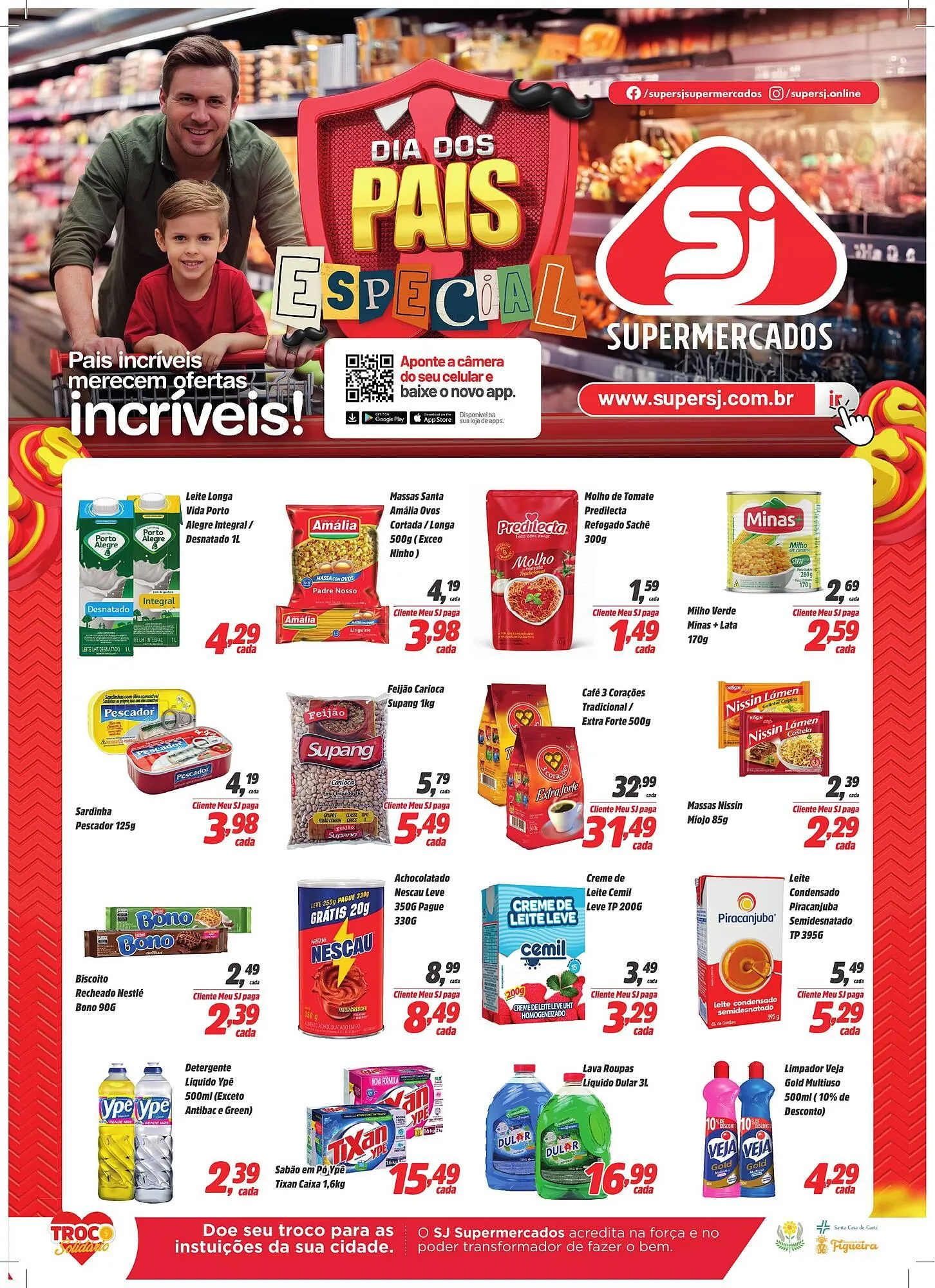 Encarte de Catálogo Sj Supermercados 31 de julho até 13 de agosto 2025 - Pagina 1