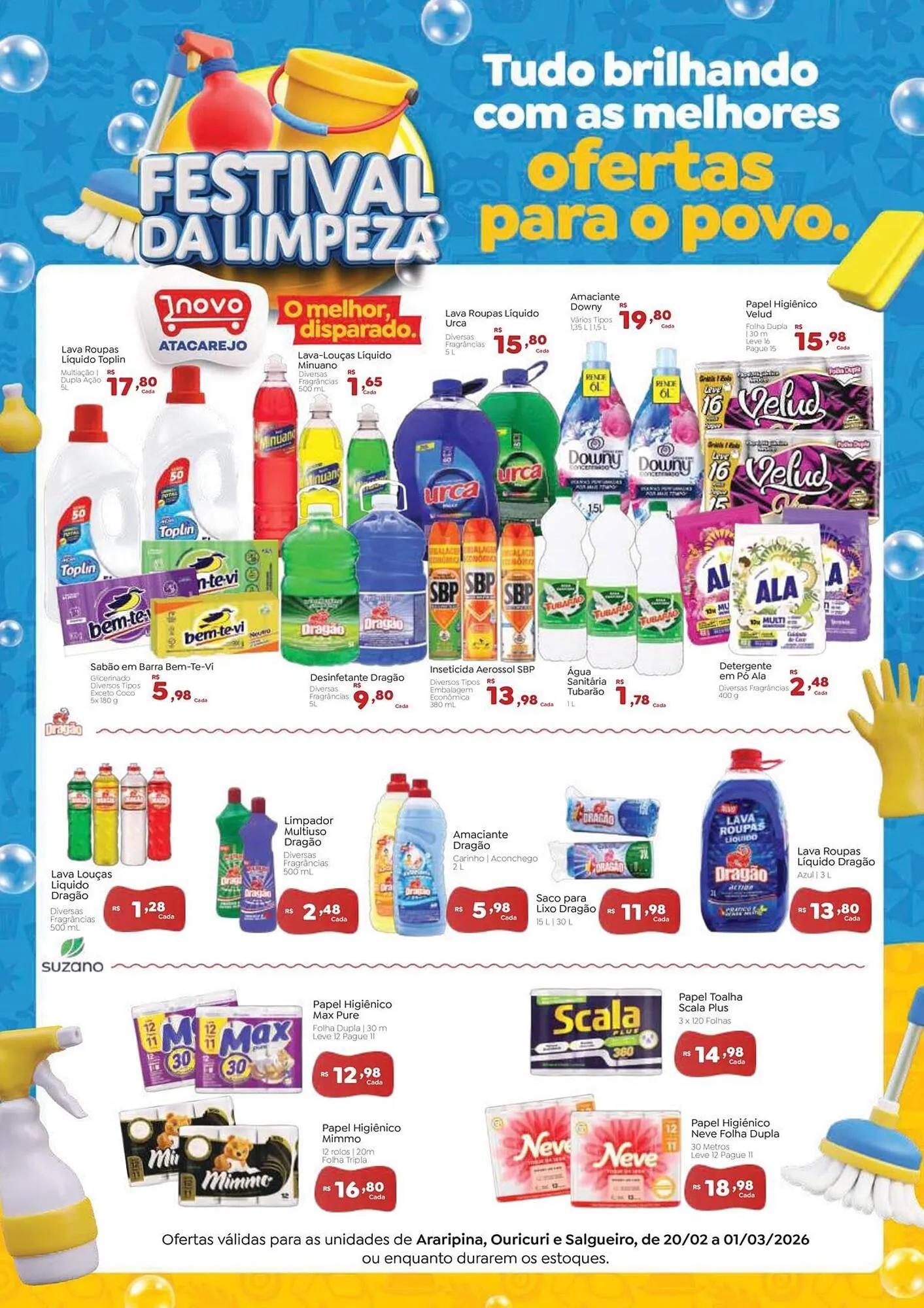 Encarte de Folheto Novo Atacarejo 20 de fevereiro até 1 de março 2026 - Pagina 1