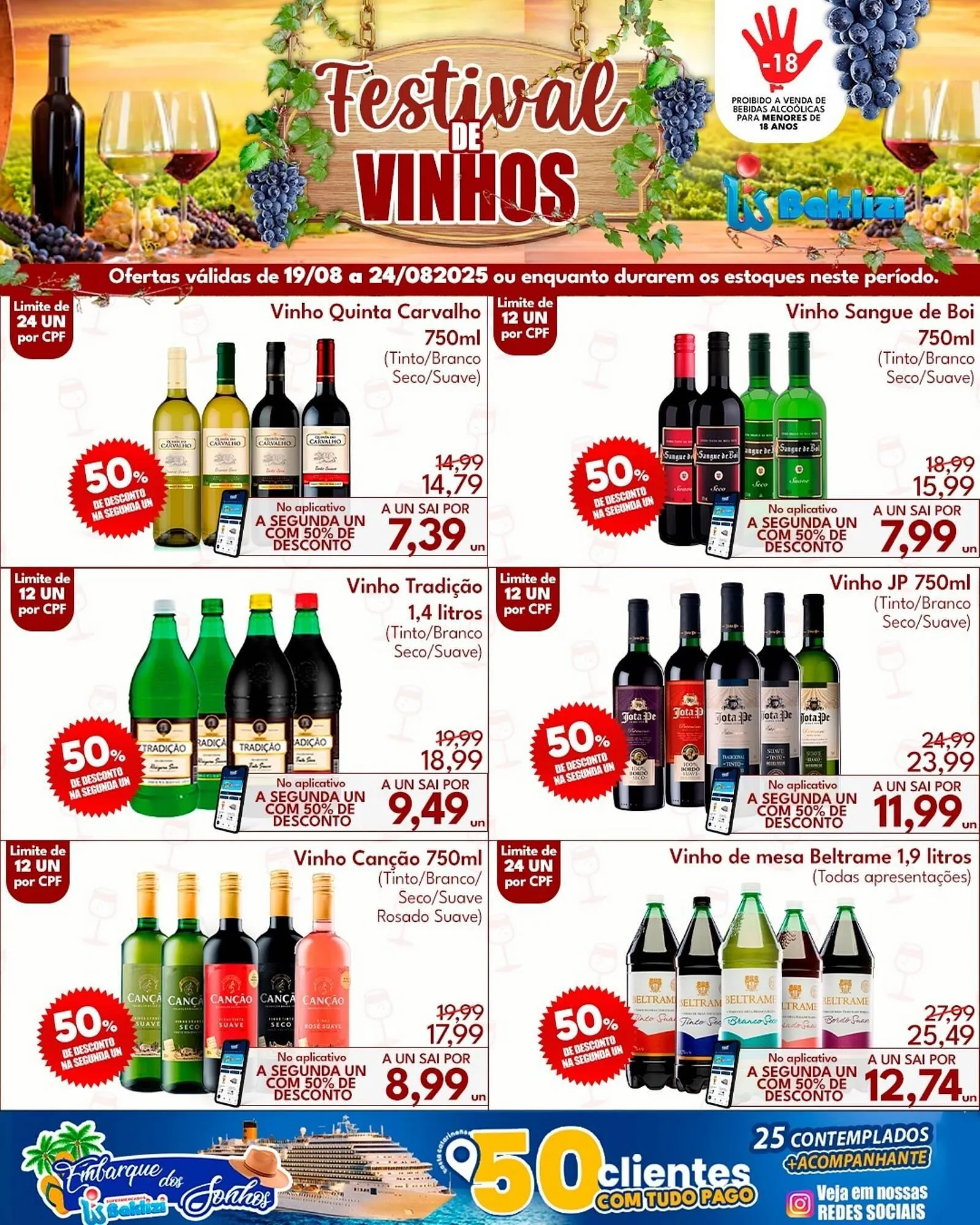 Encarte de Catálogo Supermercados Baklizi 19 de agosto até 24 de agosto 2025 - Pagina 1