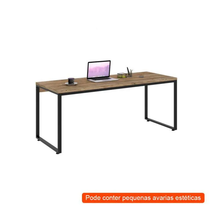 [OUTLET] Mesa de Escritório Kuandra Carvalho e Preta