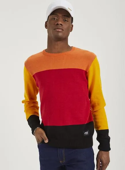 Blusão Moletinho Manga Longa Listrado