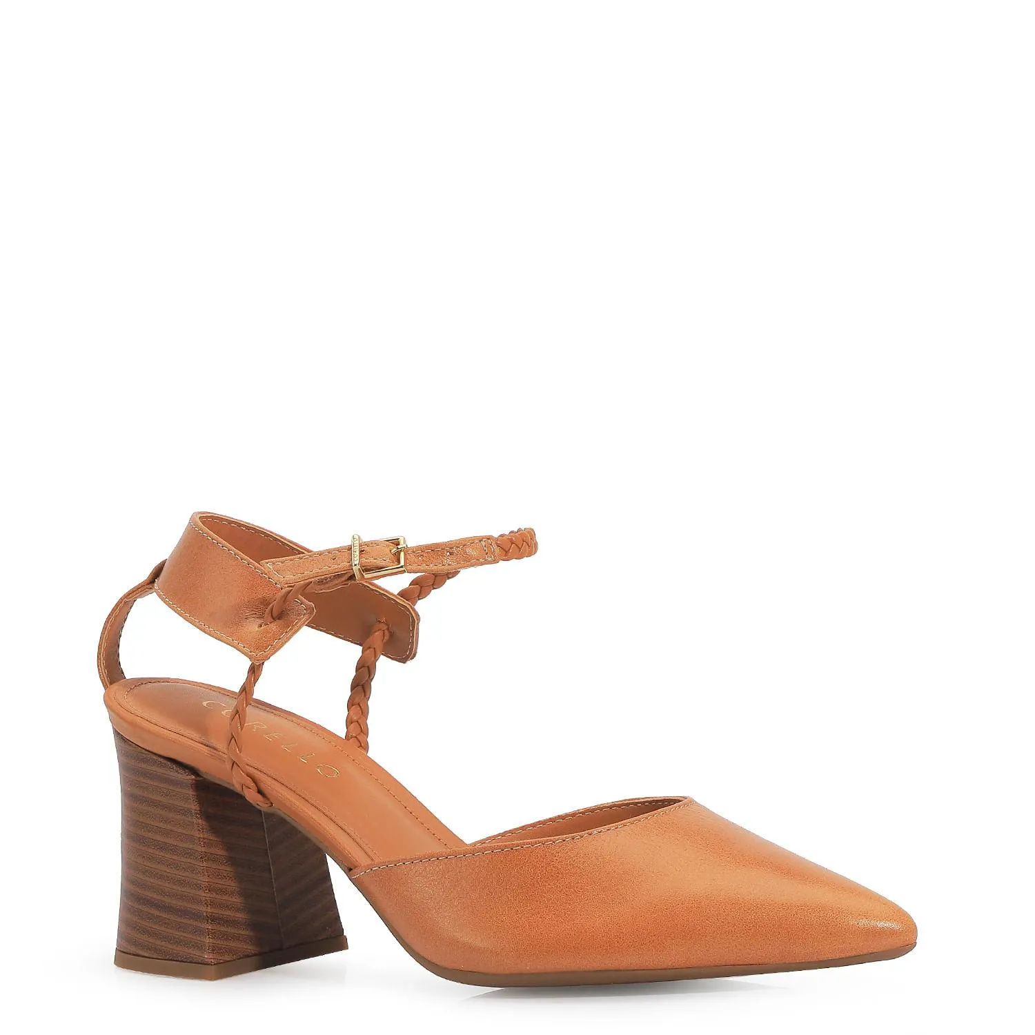 Scarpin Couro Caramelo