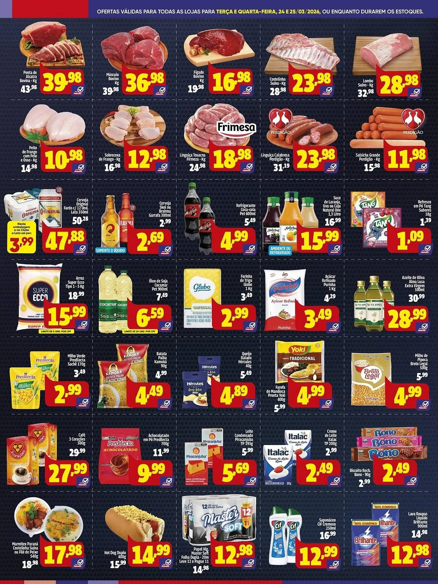 Encarte de Folheto Supermercado Paraná 23 de março até 25 de março 2026 - Pagina 2