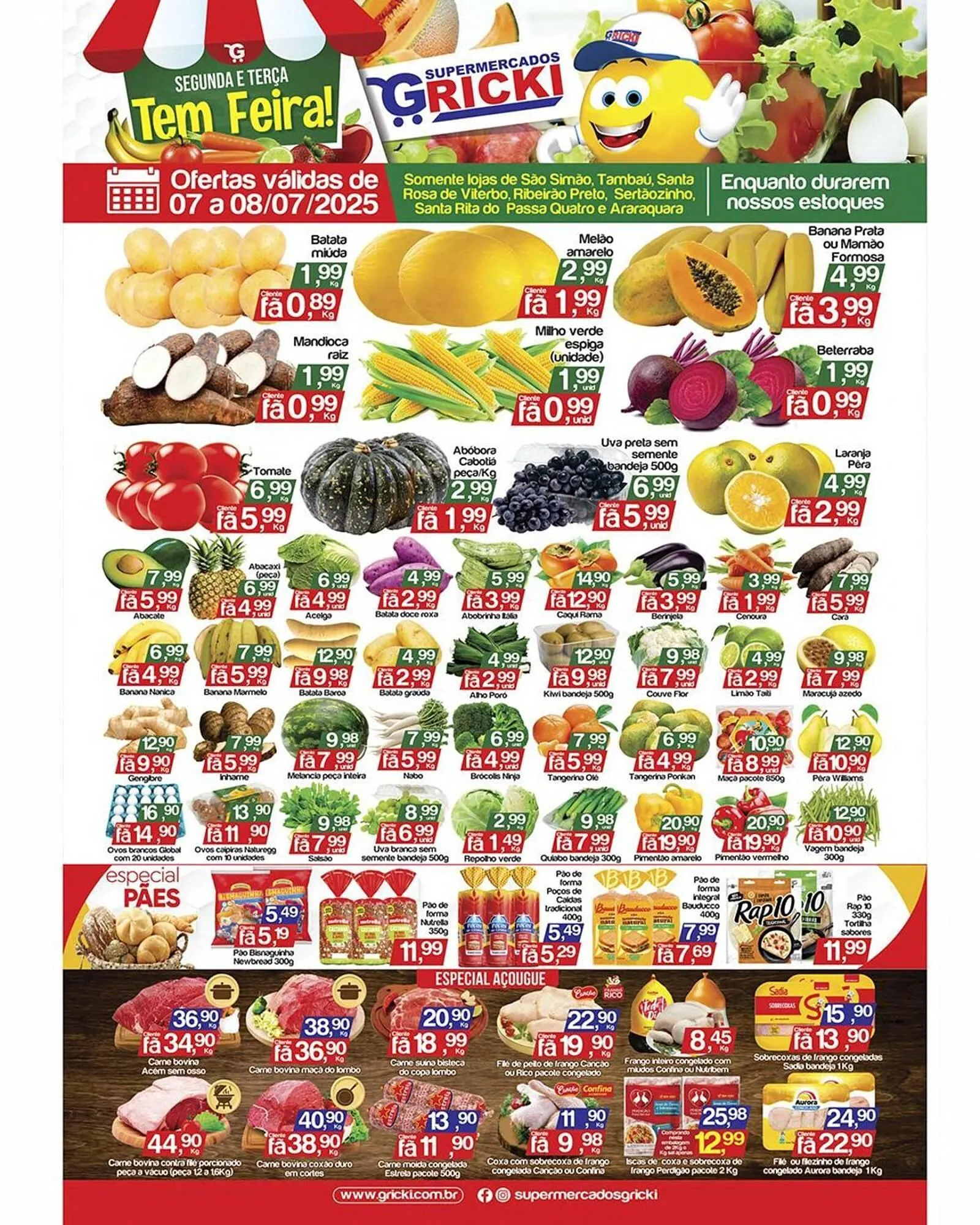 Encarte de Catálogo Supermercados Gricki 7 de julho até 8 de julho 2025 - Pagina 1