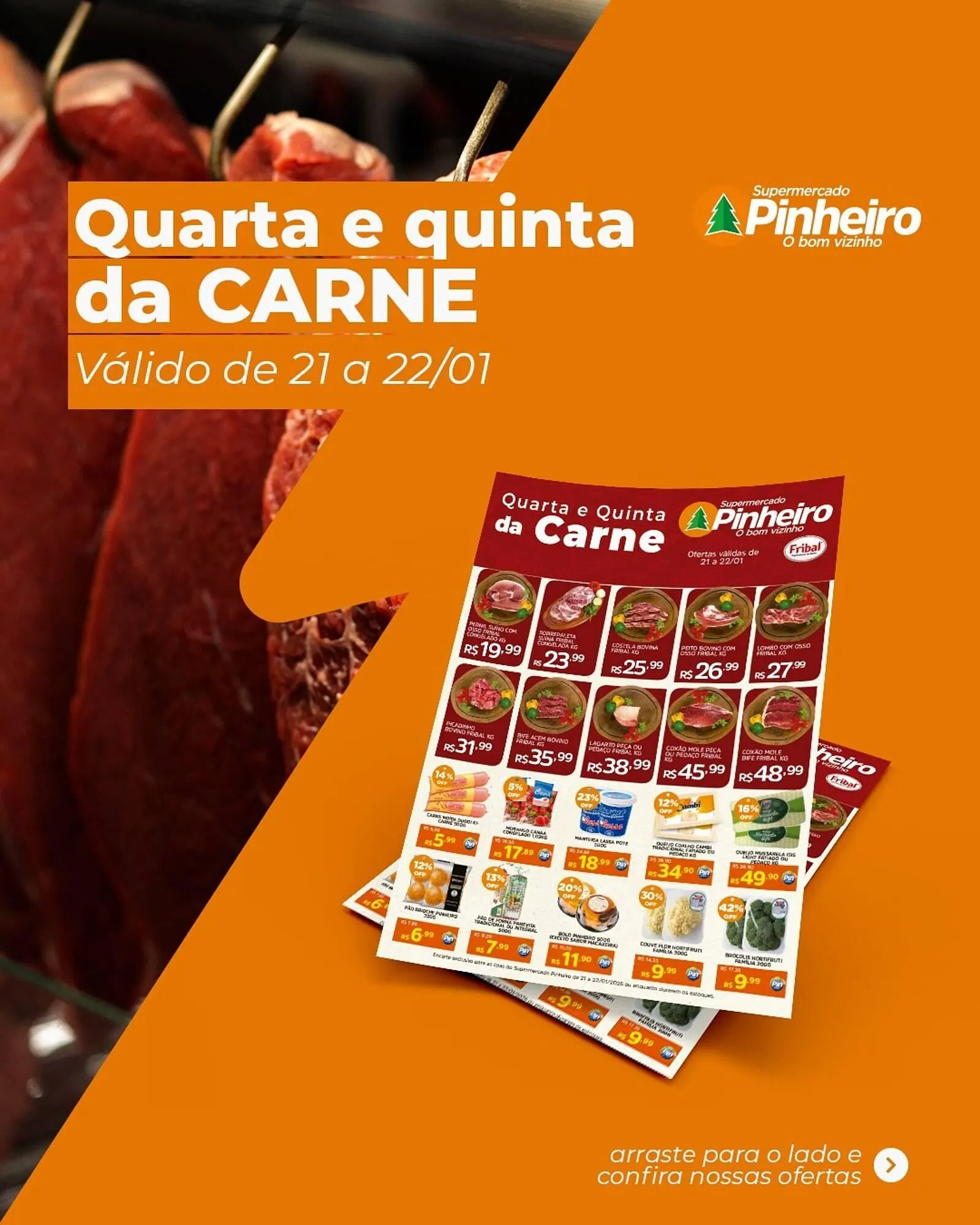 Encarte de Encarte Pinheiro Supermercado 21 de janeiro até 22 de janeiro 2026 - Pagina 1