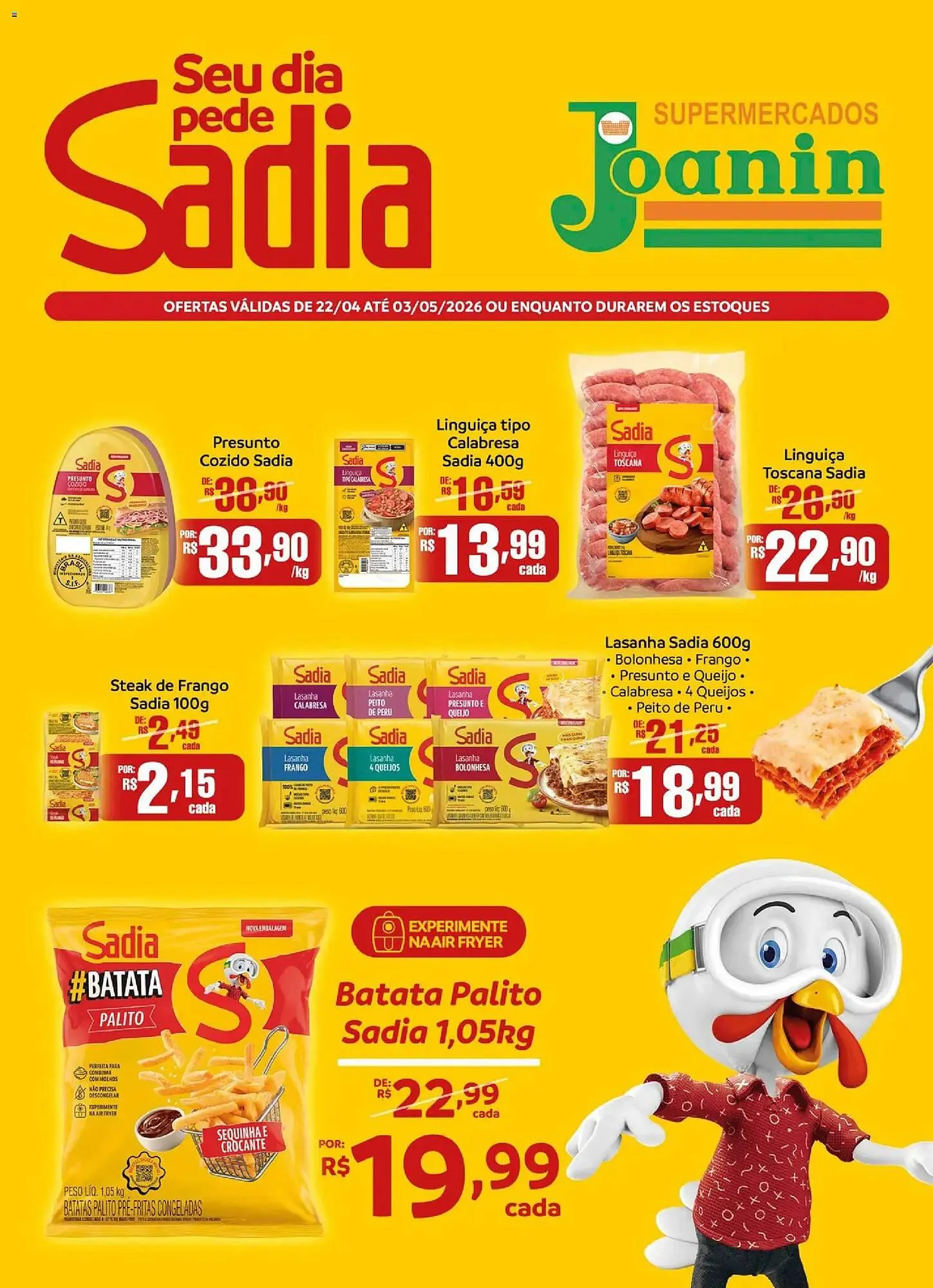 Encarte de Catálogo Supermercados Joanin 22 de abril até 3 de maio 2026 - Pagina 1