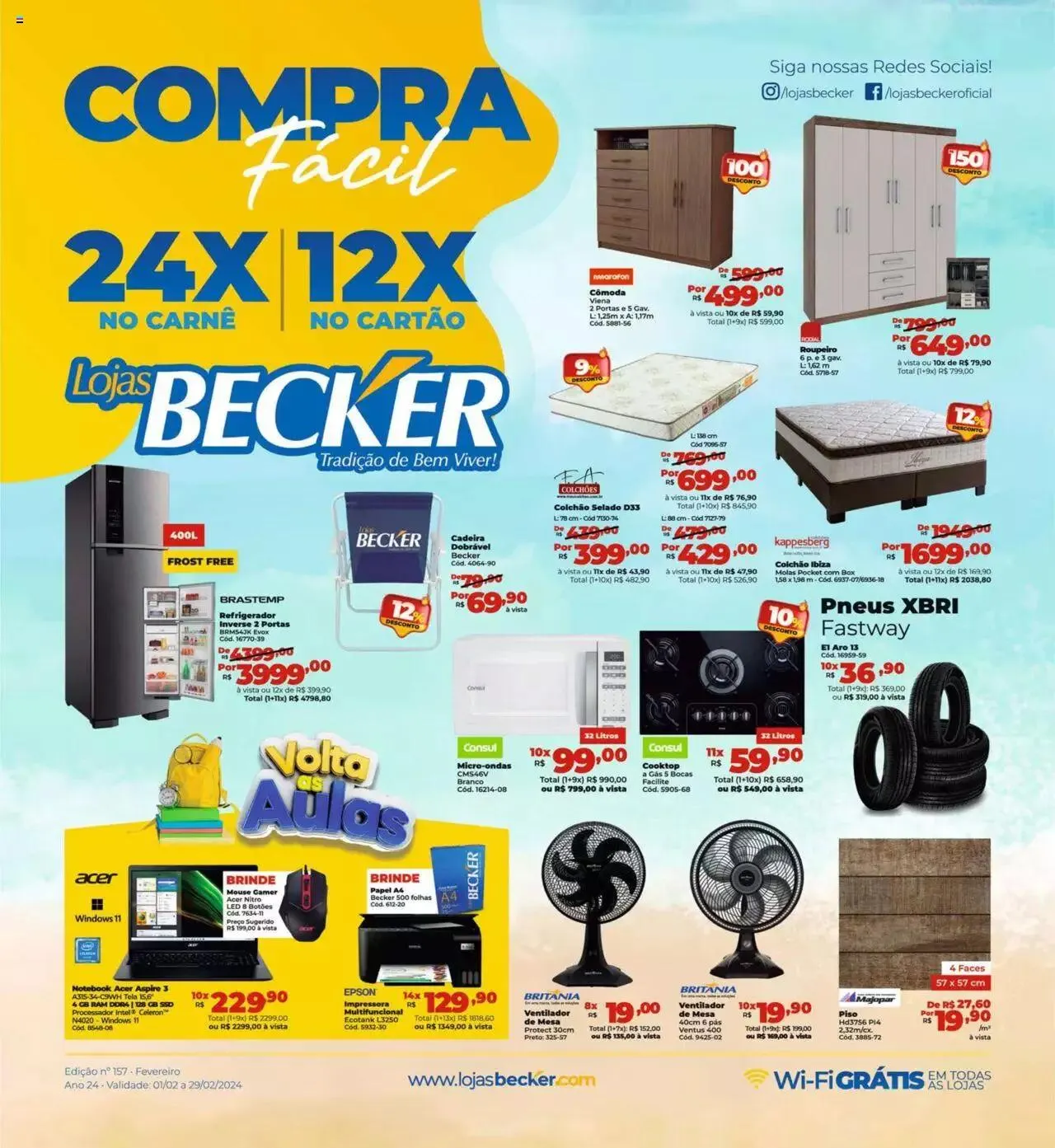 Encarte de Lojas Becker - Ofertas de Fevereiro 1 de fevereiro até 29 de fevereiro 2024 - Pagina 1