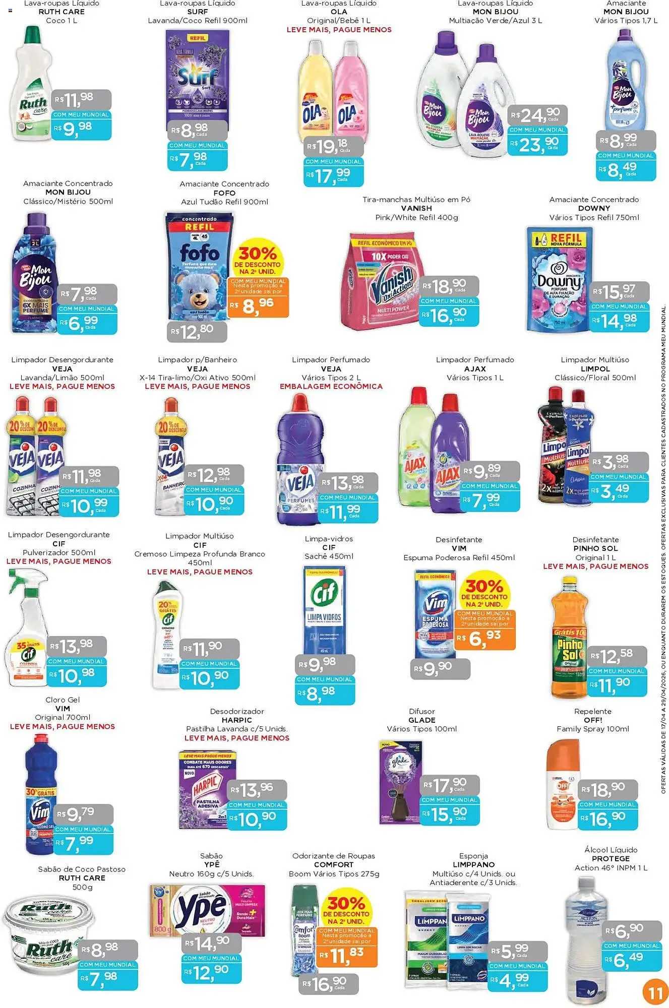 Encarte de Encarte Supermercados Mundial 17 de abril até 29 de abril 2026 - Pagina 11