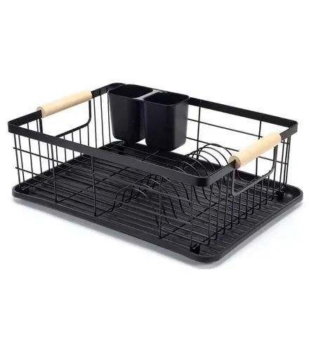 Escorredor De Louças Metal Preto 42X20X14CM