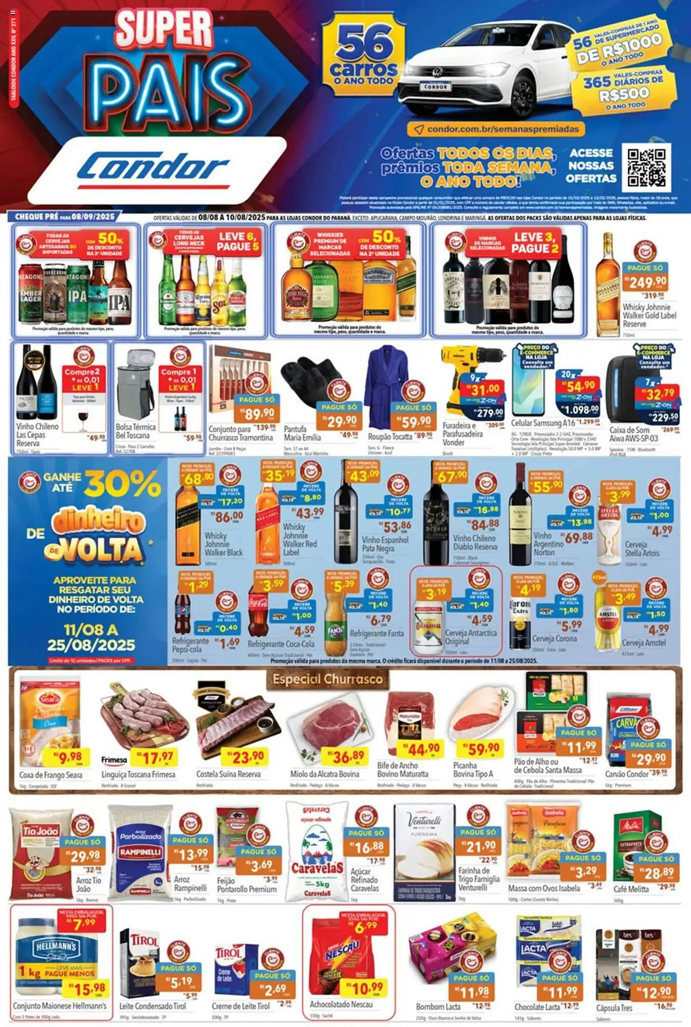 Encarte de Catálogo Supermercados Condor 9 de agosto até 10 de agosto 2025 - Pagina 1