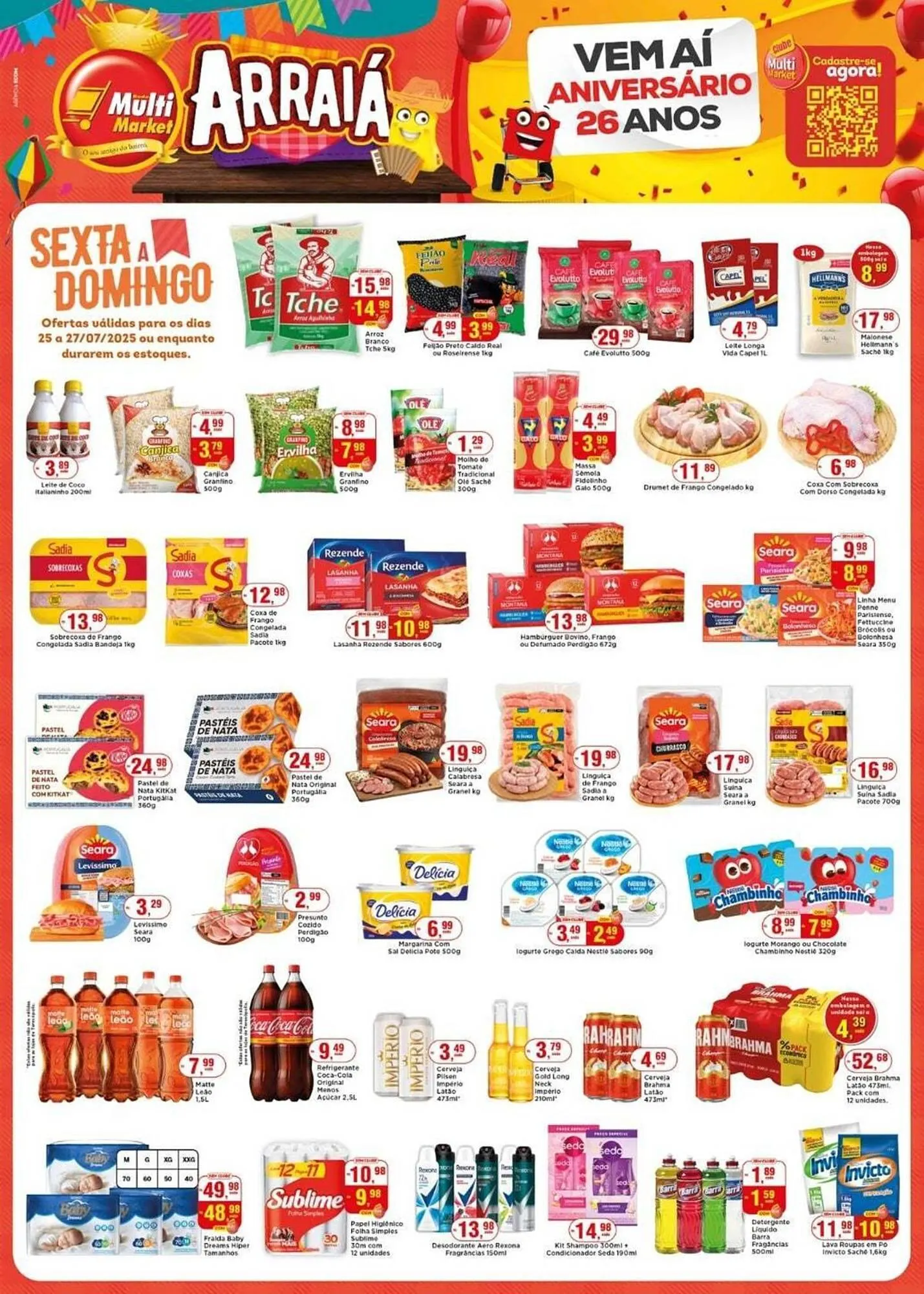 Encarte de Catálogo Rede Multi Market 25 de julho até 27 de julho 2025 - Pagina 1