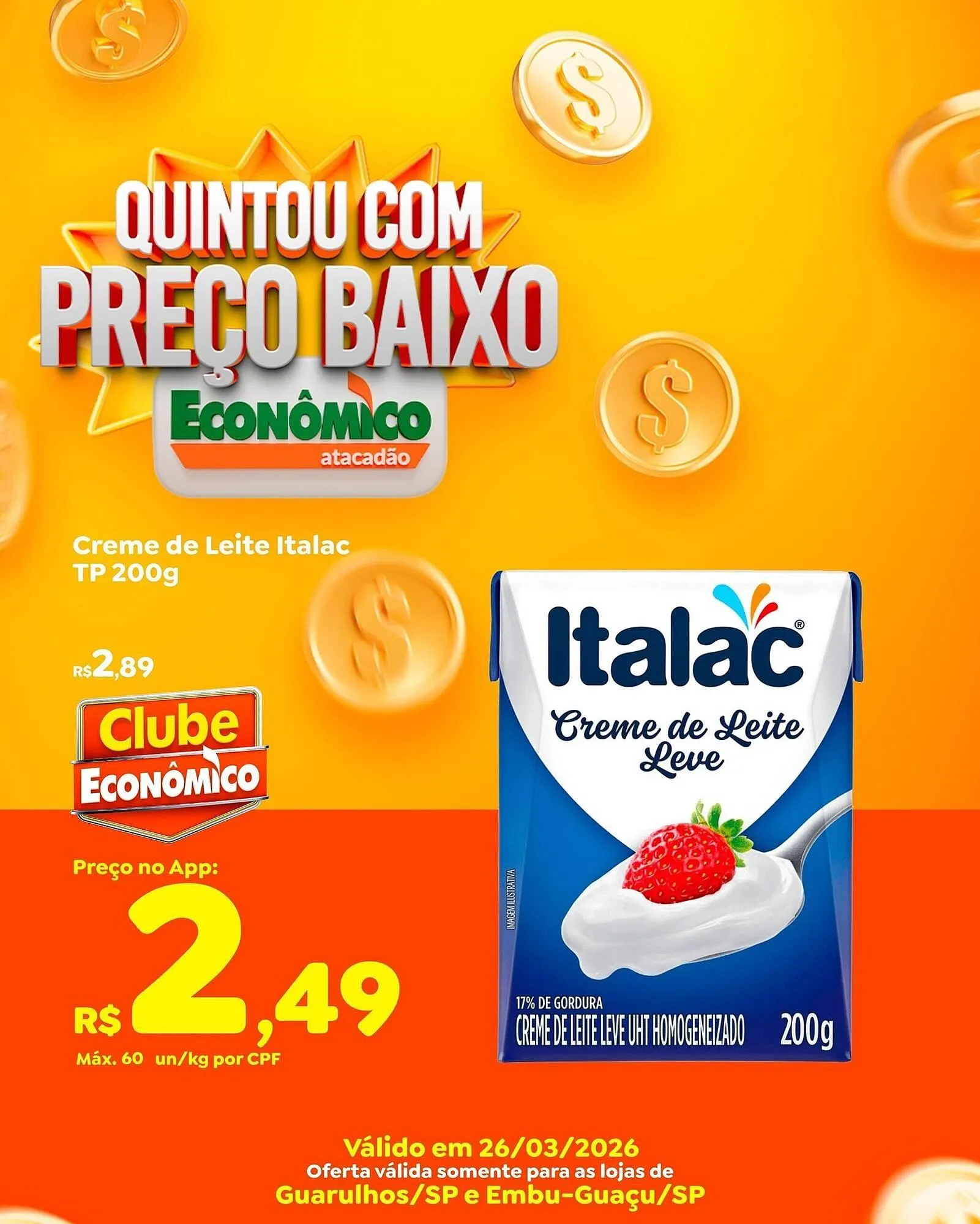 Encarte de Catálogo Econômico Atacadão 26 de março até 26 de março 2026 - Pagina 1