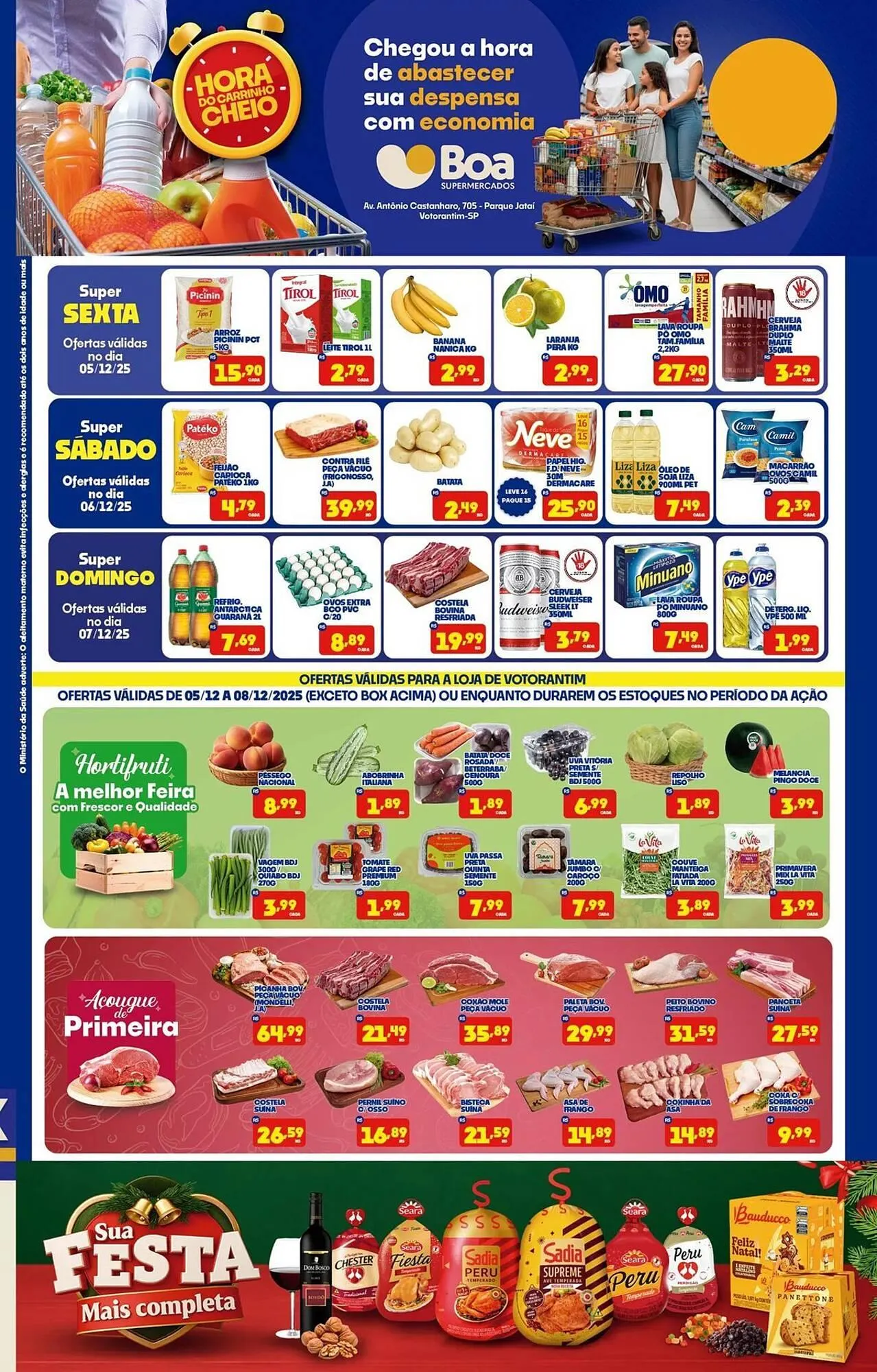 Encarte de Tabloide Boa Supermercados 5 de dezembro até 8 de dezembro 2025 - Pagina 1