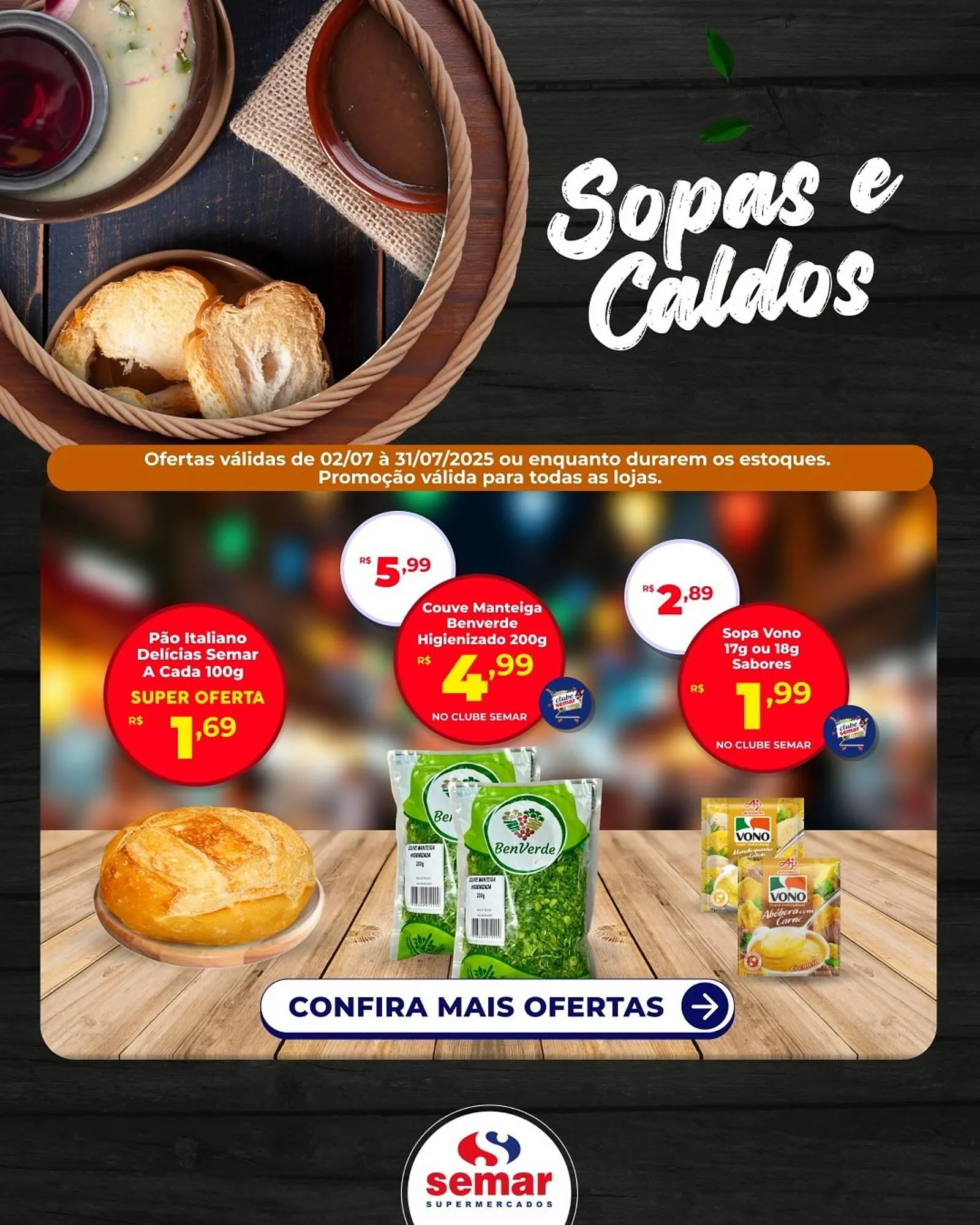 Encarte de Catálogo Semar Supermercado 13 de julho até 31 de julho 2025 - Pagina 1