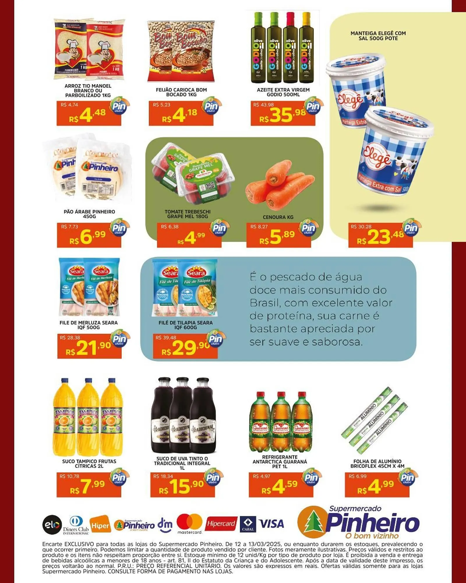 Encarte de Catálogo Pinheiro Supermercado 11 de março até 13 de março 2025 - Pagina 3