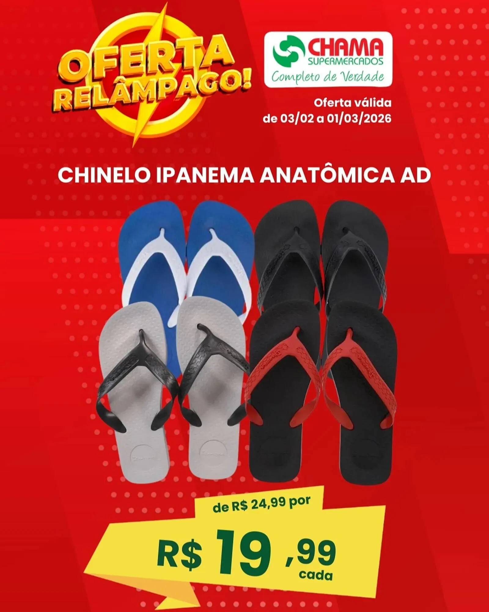 Encarte de Catálogo Chama Supermercados 3 de fevereiro até 1 de março 2026 - Pagina 1