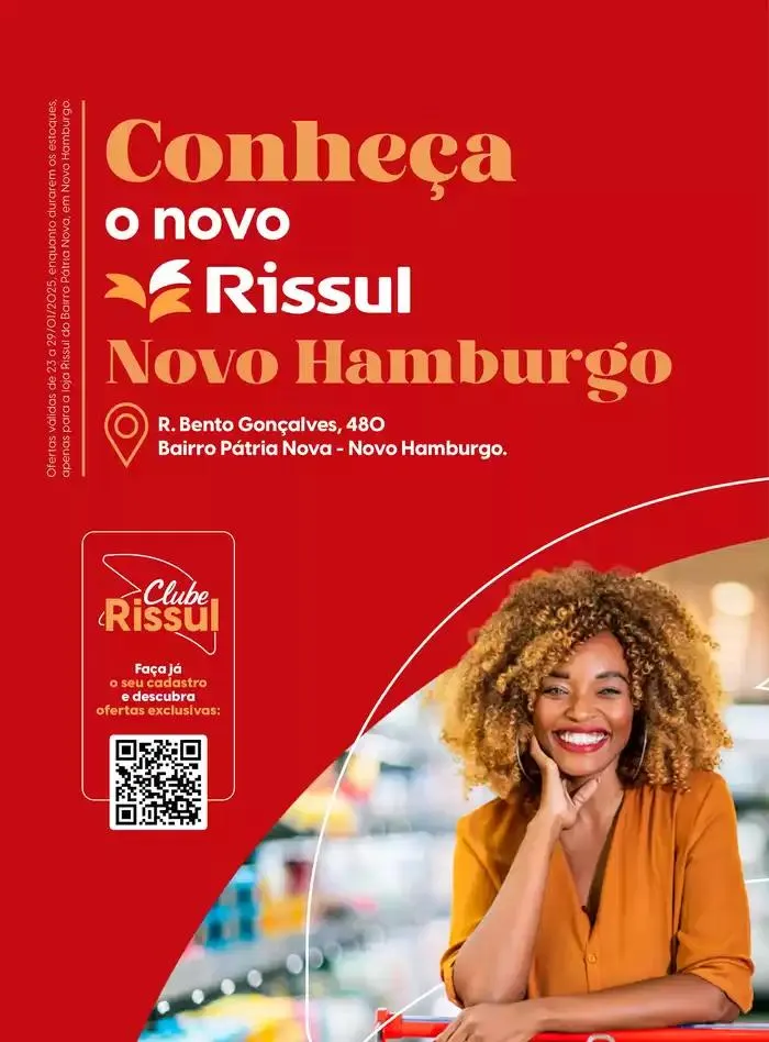 Encarte de Conheça o Novo Rissul Novo Hamburgo 23 de janeiro até 29 de janeiro 2025 - Pagina 1