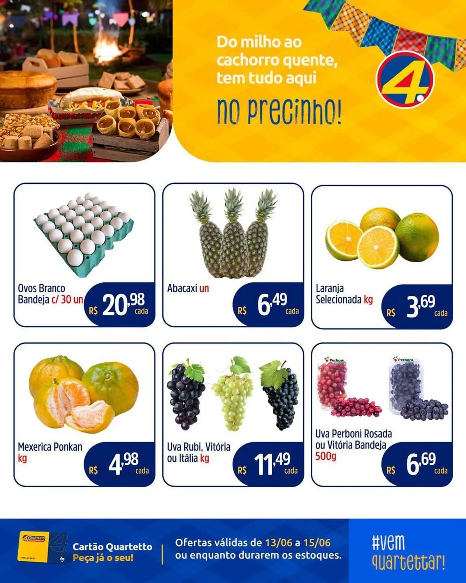 Encarte de Catálogo Quartetto Supermercados 13 de junho até 15 de junho 2025 - Pagina 3