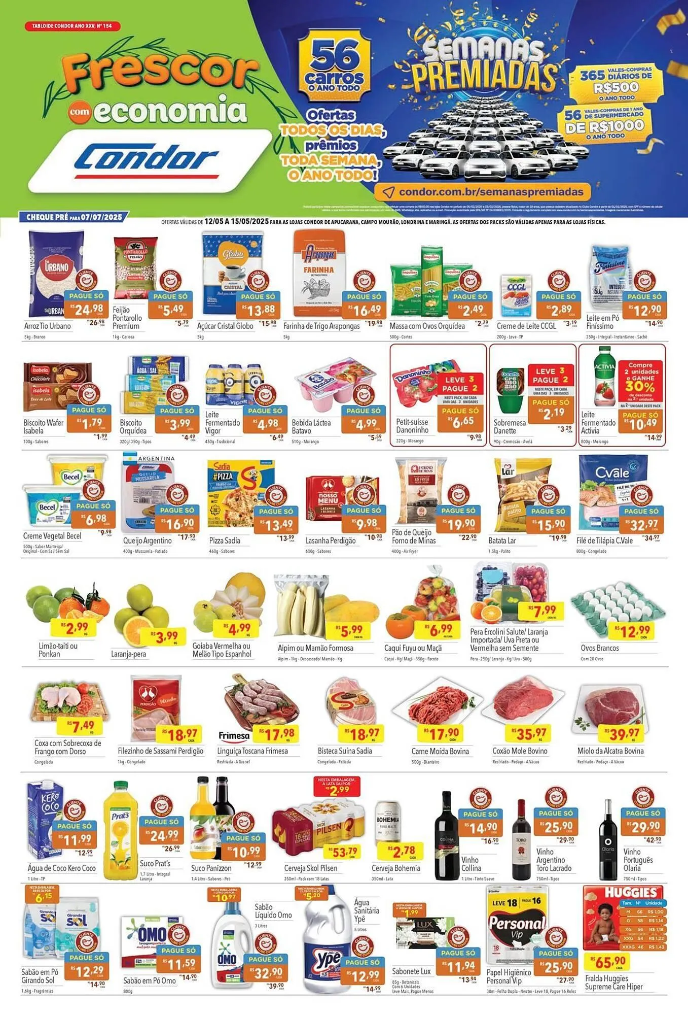 Encarte de Catálogo Supermercados Condor 13 de maio até 15 de maio 2025 - Pagina 1