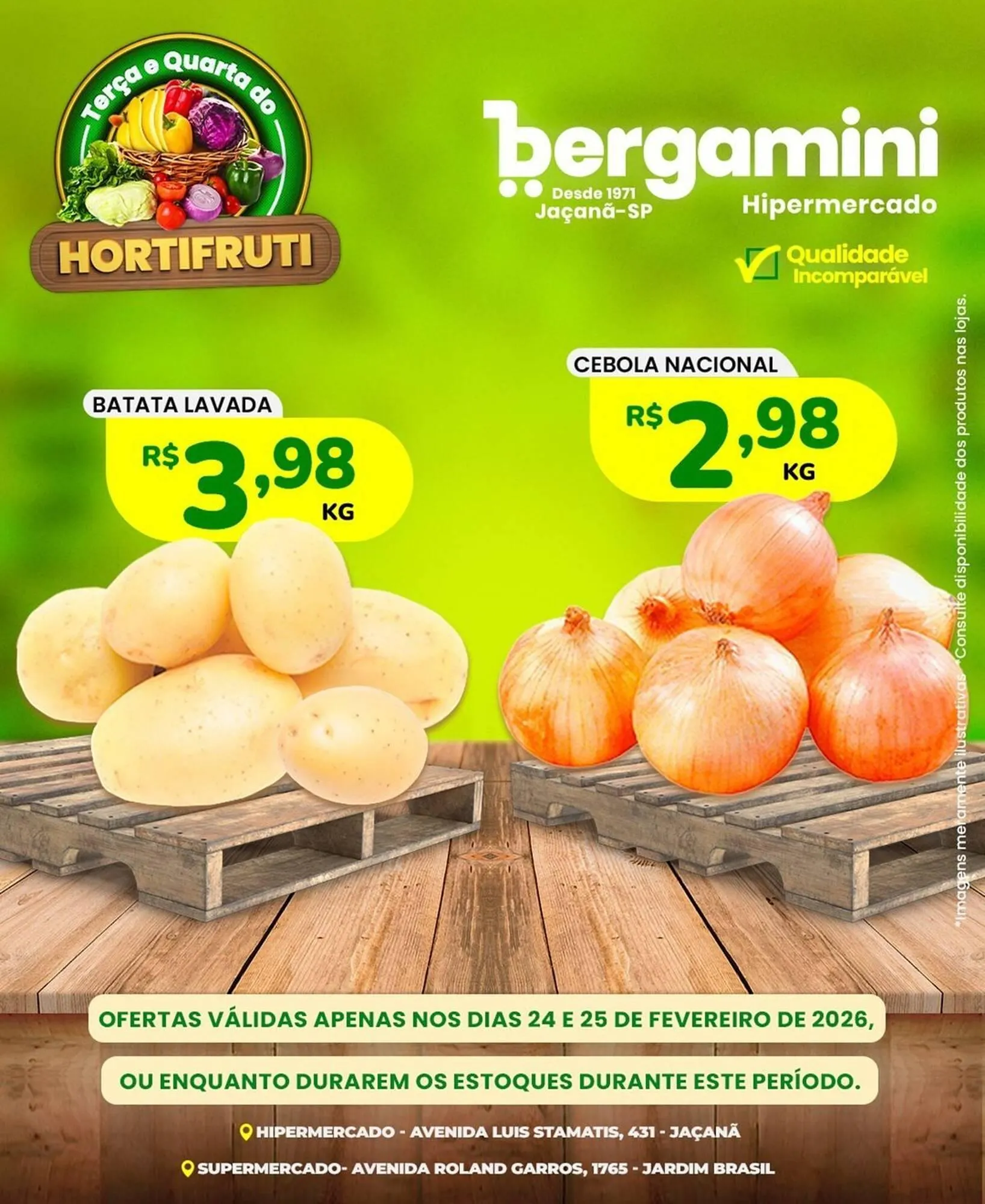 Encarte de Catálogo Supermercado Bergamini 24 de fevereiro até 25 de fevereiro 2026 - Pagina 1