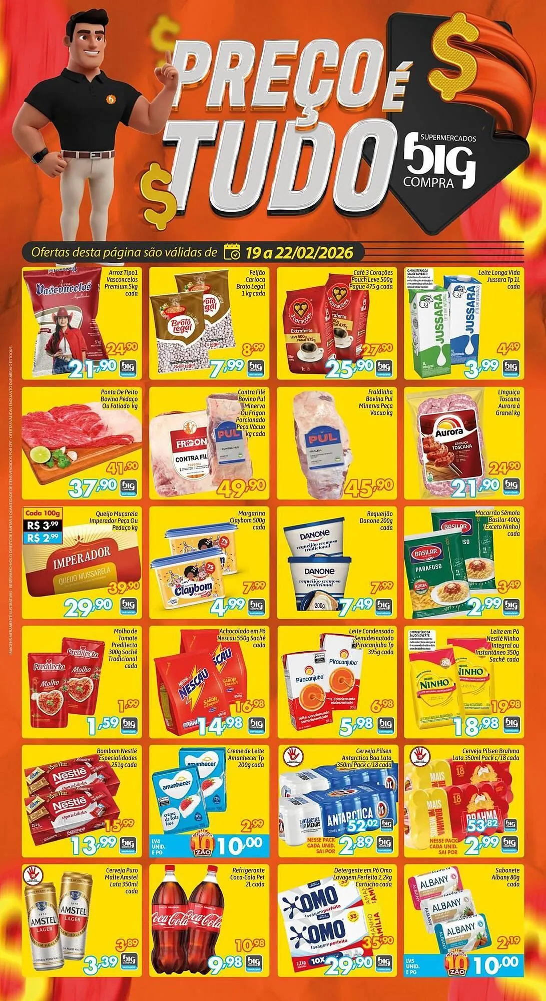 Encarte de Catálogo Supermercados Big Compra 19 de fevereiro até 22 de fevereiro 2026 - Pagina 1