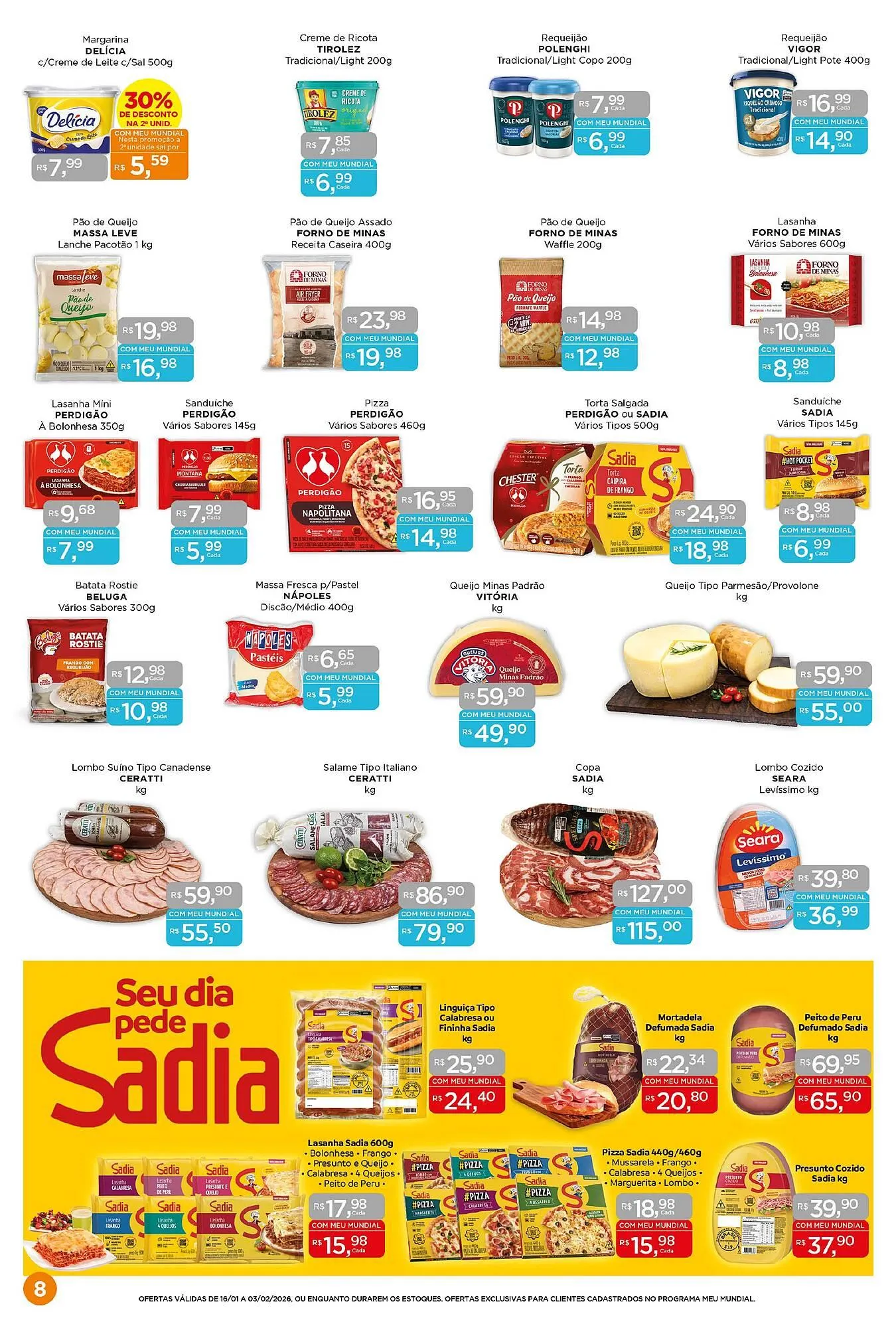 Encarte de Encarte Supermercados Mundial 16 de janeiro até 3 de fevereiro 2026 - Pagina 8