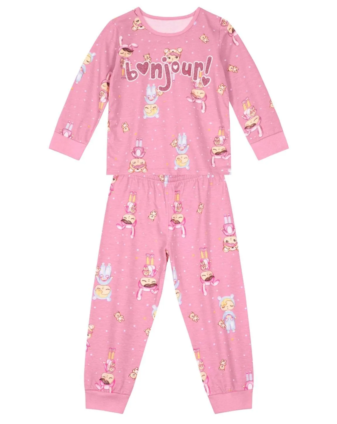 Pijama Brilha No Escuro Em Malha Infantil Menina Brandili