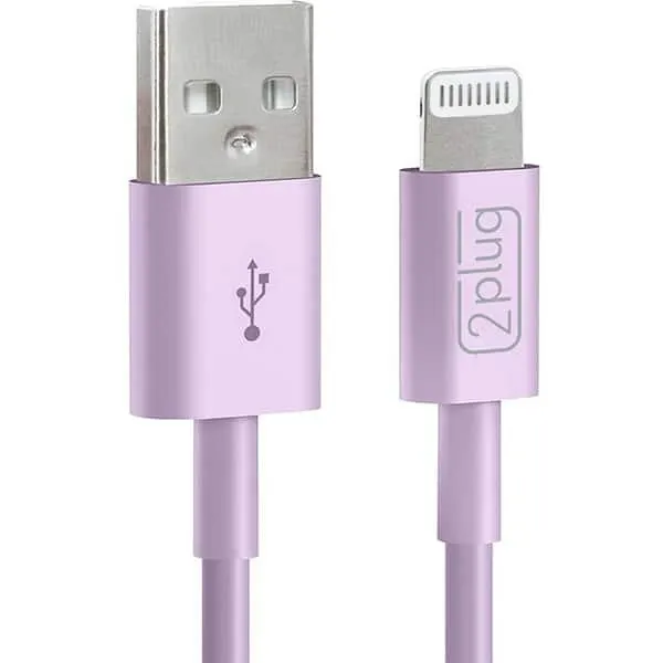 Cabo USB para lightning, certificado Apple, 1m, Lilás, 2Plug - CX 1 UN